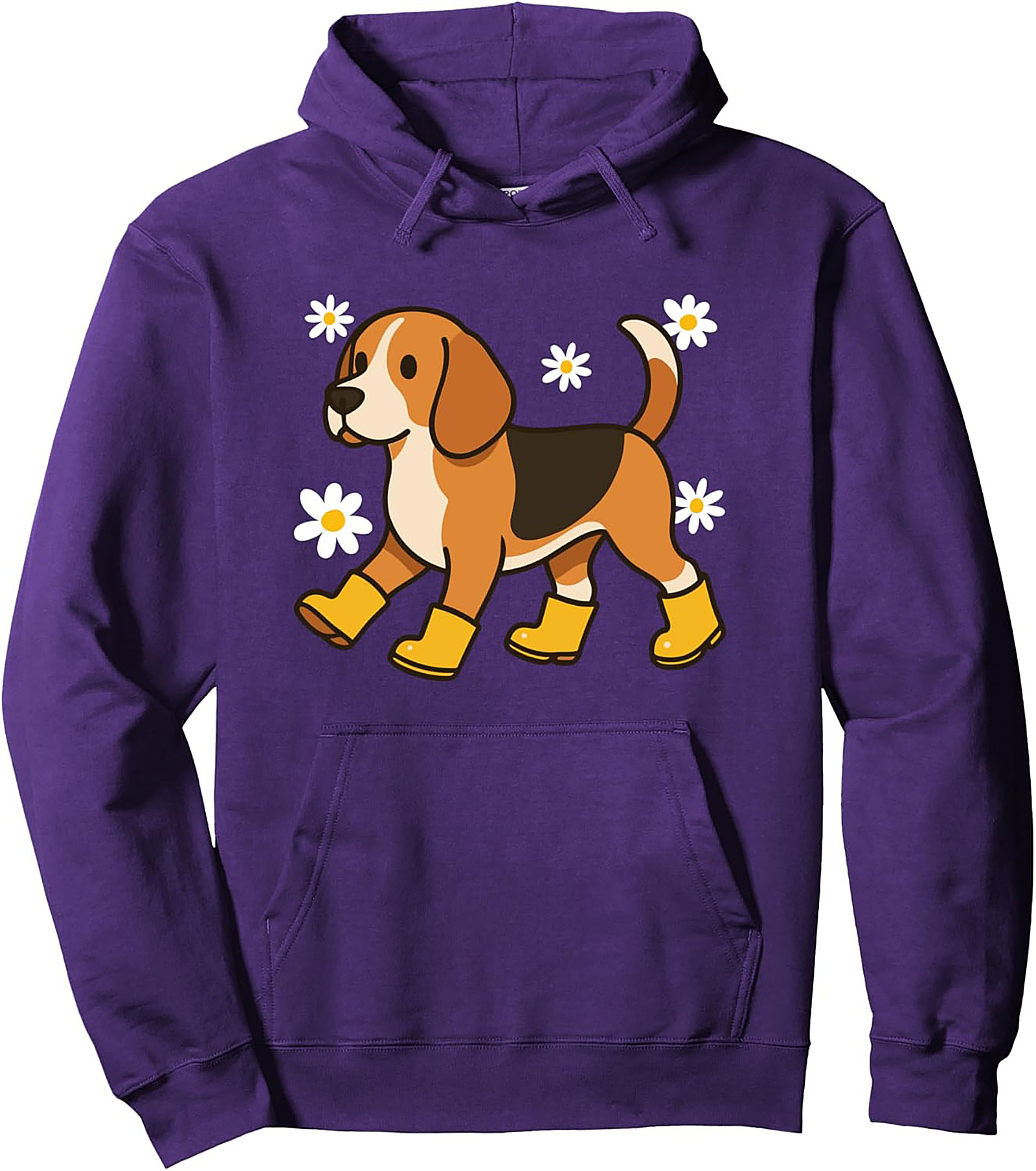 Cute Beagle Dog in Rain Boots Graphic Hoodie | Daisy Pet Pullover