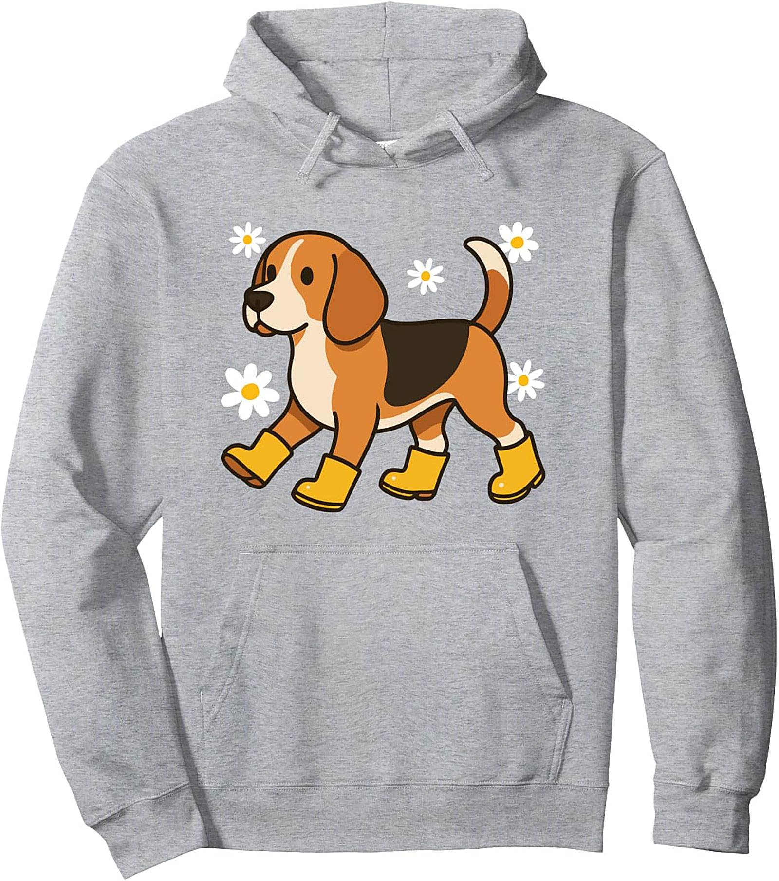 Cute Beagle Dog in Rain Boots Graphic Hoodie | Daisy Pet Pullover