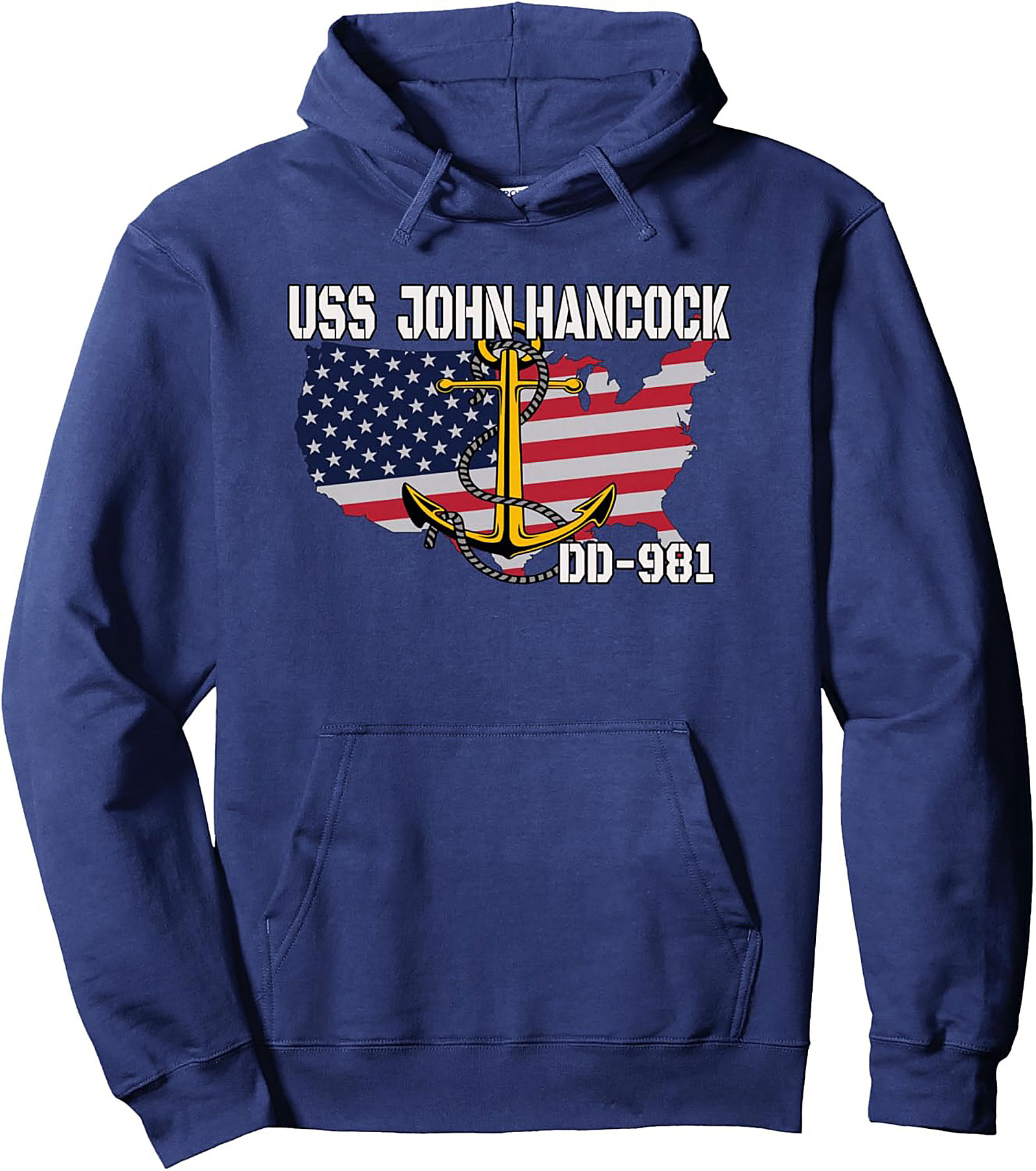 USS John Hancock DD-981 Pullover Hoodie | Navy Veteran Gift