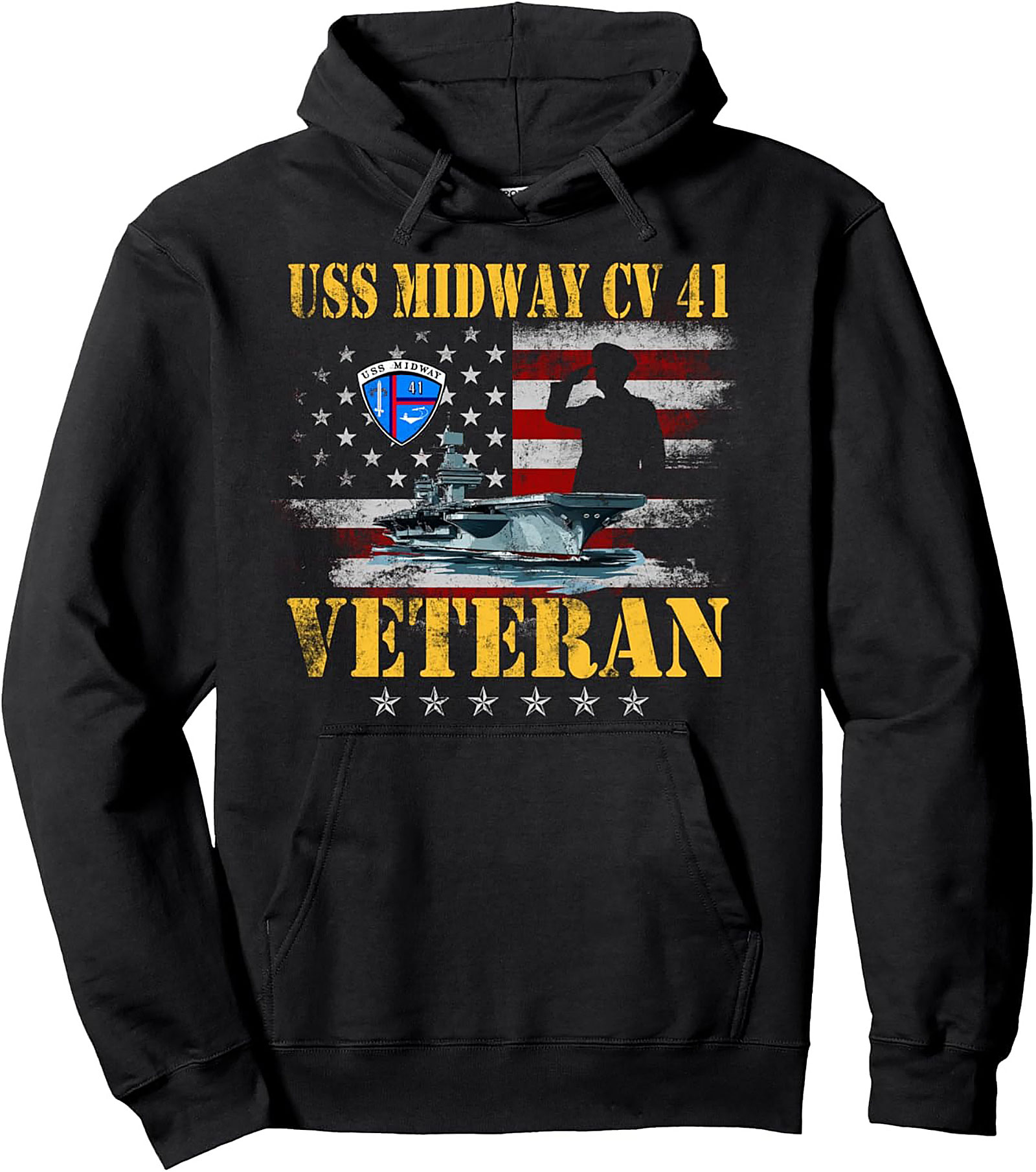 USS Midway CV 41 Veteran Pullover Hoodie | Gift for Vets