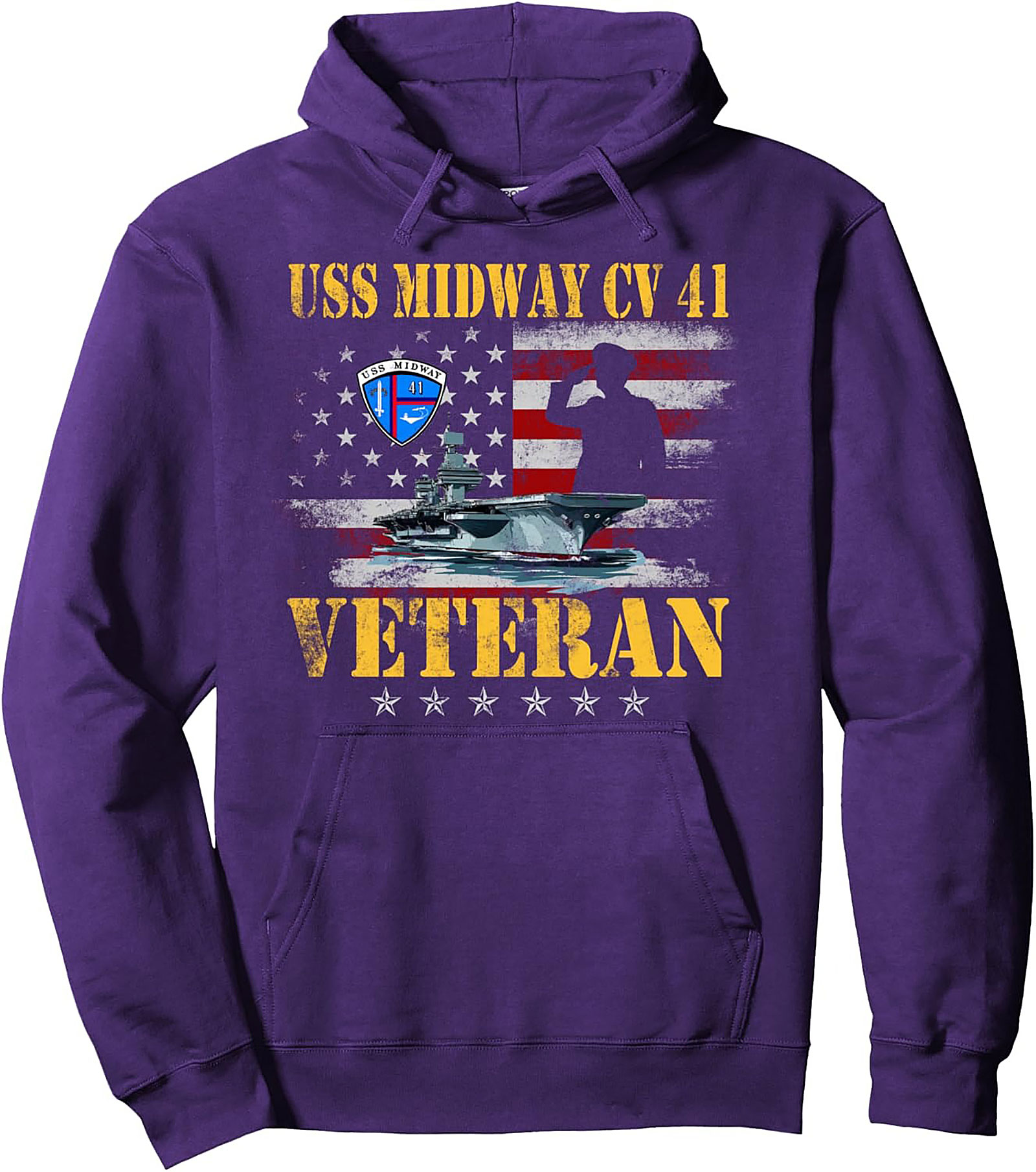 USS Midway CV 41 Veteran Pullover Hoodie | Gift for Vets