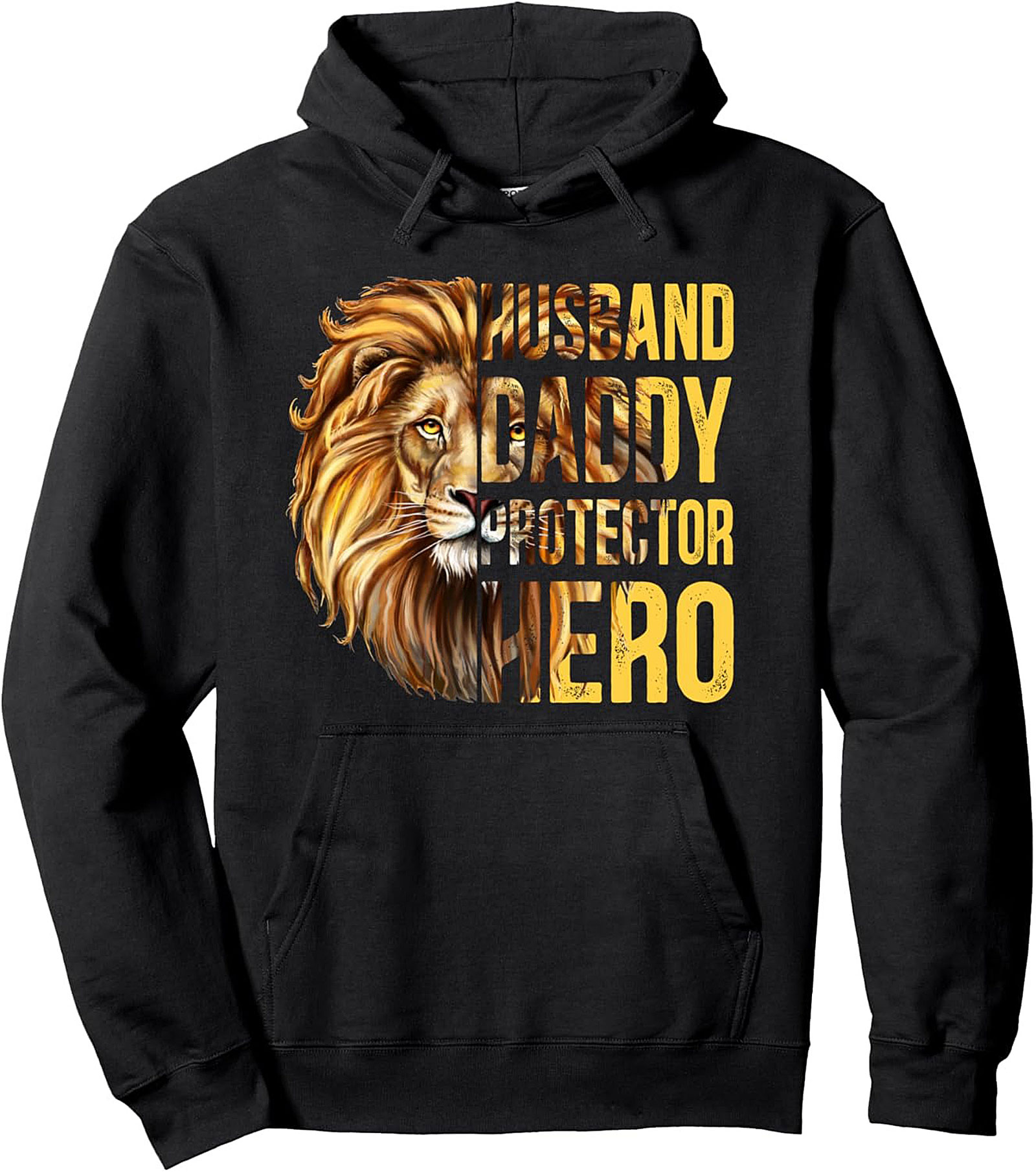 Lion Dad Graphic Hoodie Husband Daddy Hero Pullover
