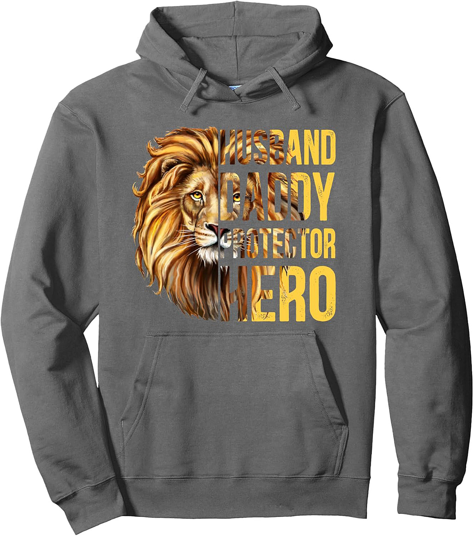 Lion Dad Graphic Hoodie Husband Daddy Hero Pullover