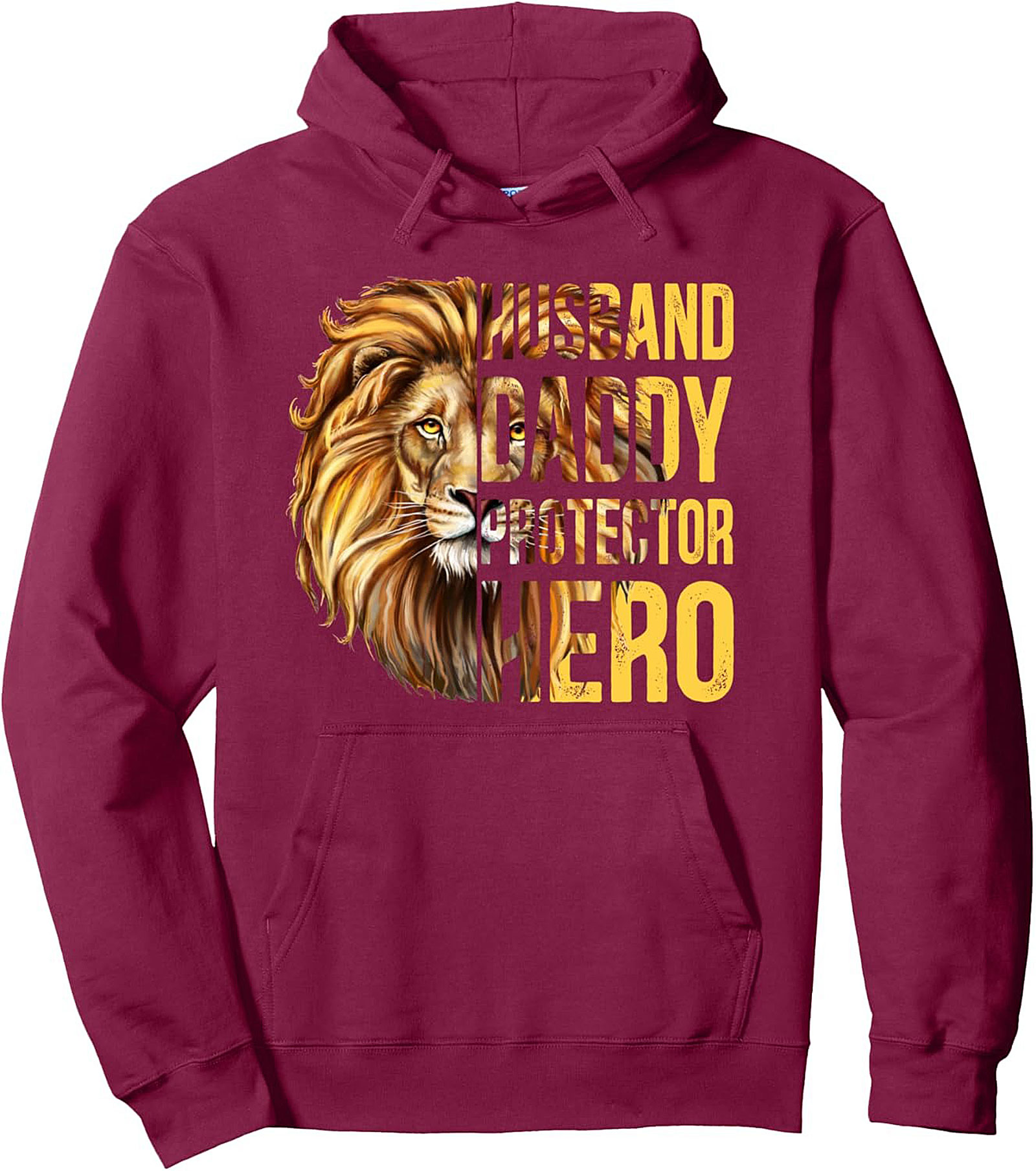 Lion Dad Graphic Hoodie Husband Daddy Hero Pullover