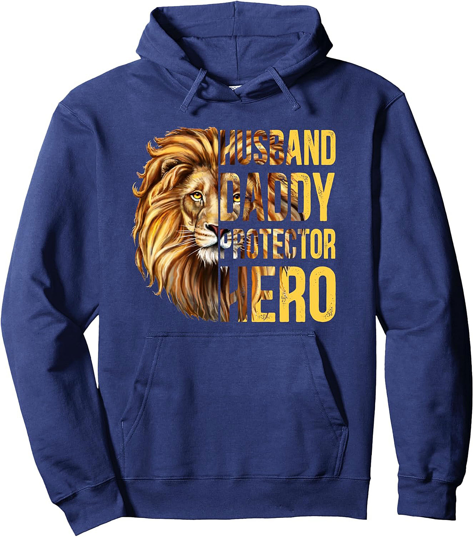 Lion Dad Graphic Hoodie Husband Daddy Hero Pullover