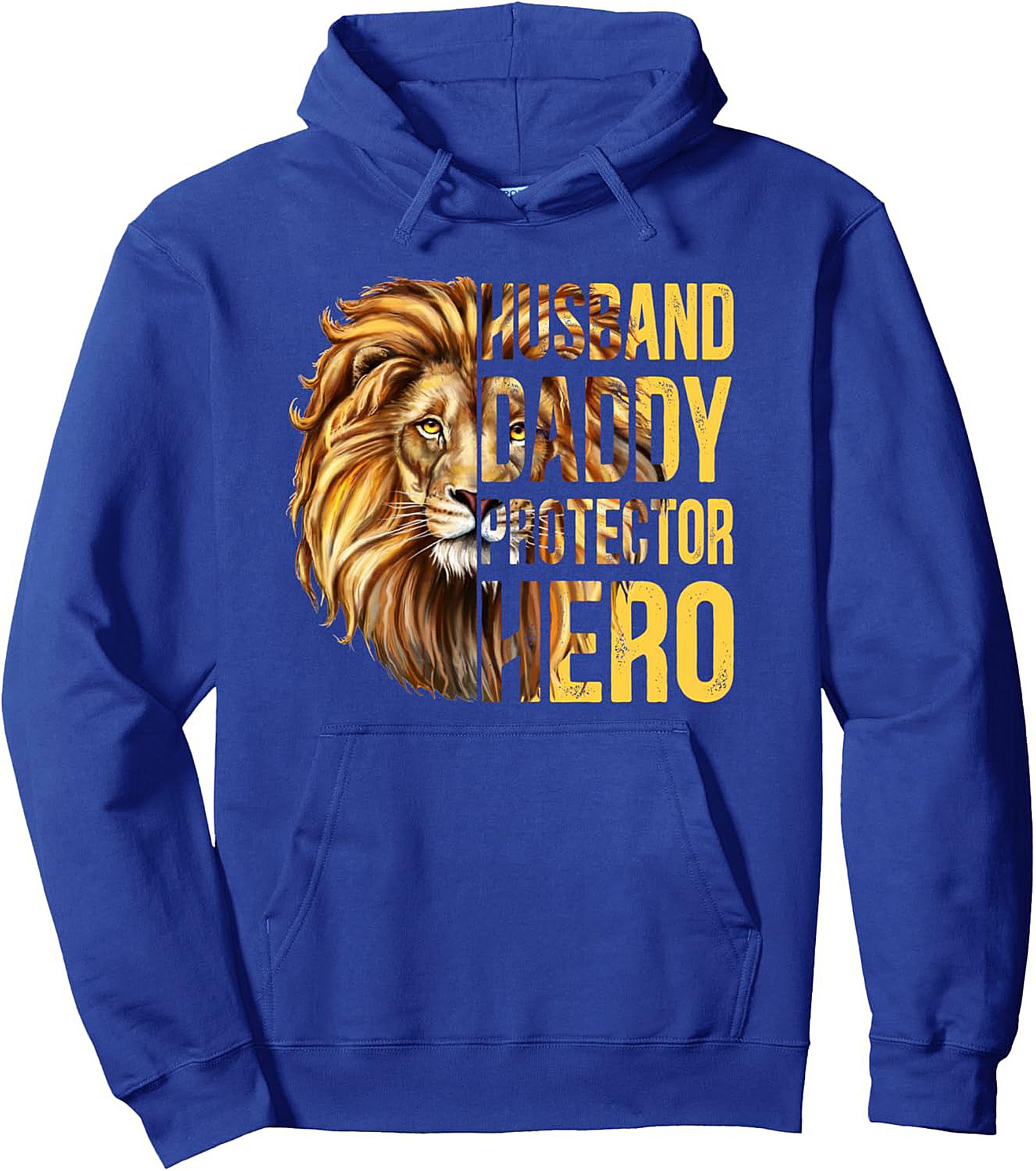 Lion Dad Graphic Hoodie Husband Daddy Hero Pullover