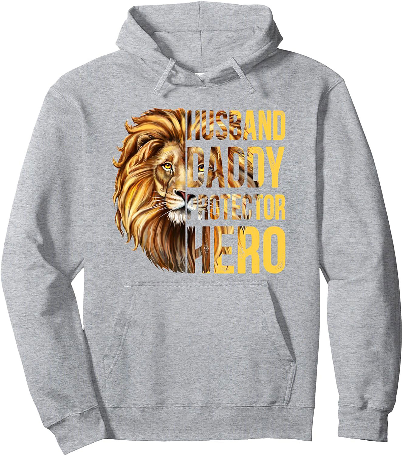 Lion Dad Graphic Hoodie Husband Daddy Hero Pullover
