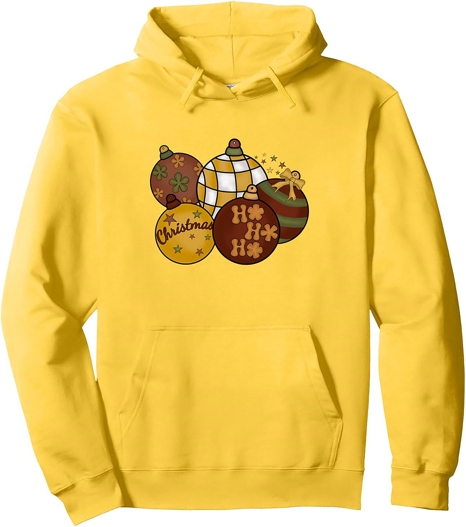 Vintage Christmas Ornaments Cozy Pullover Hoodie