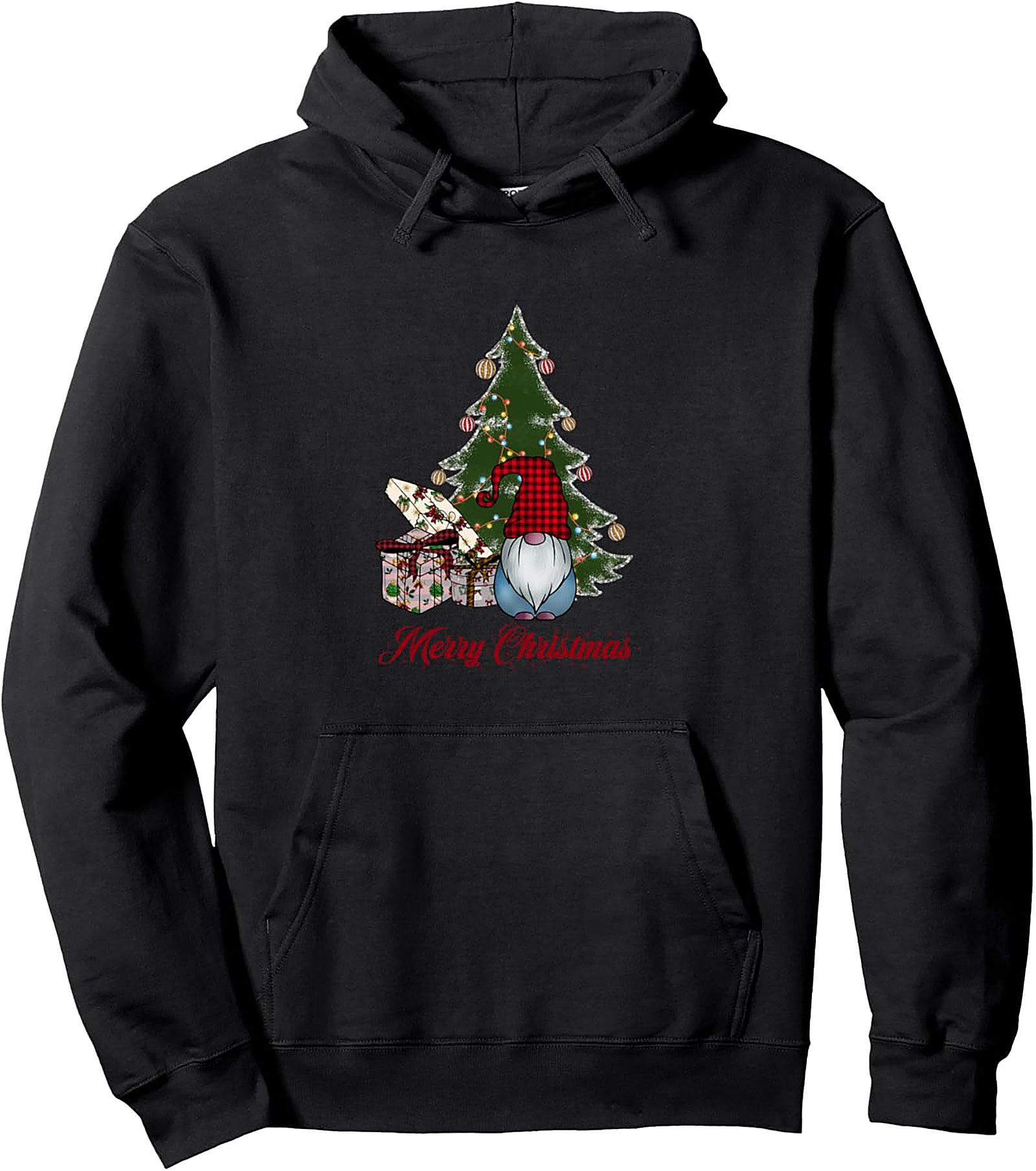 Cozy Christmas Gnome Pullover Hoodie Festive Gift