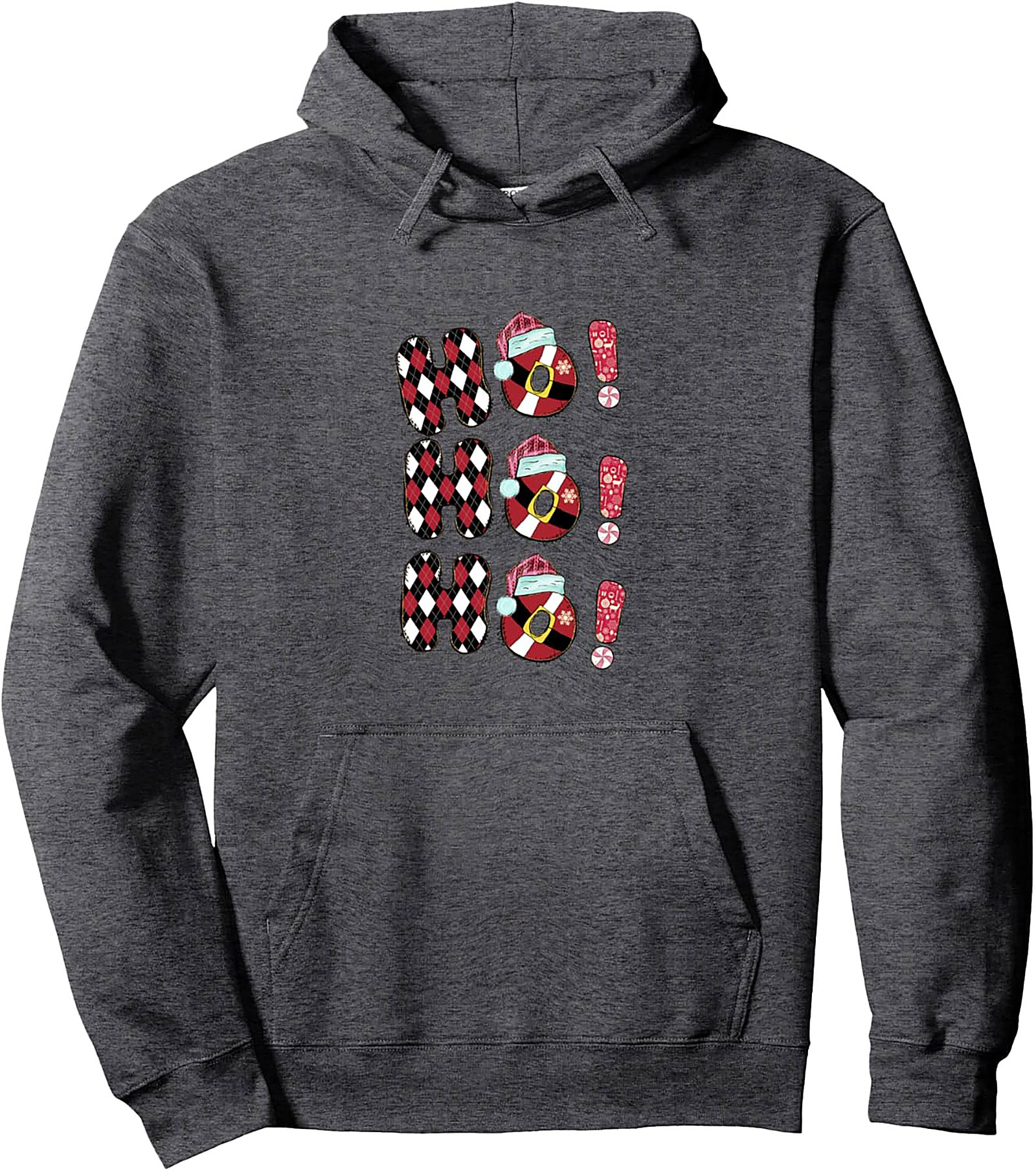 Santa Ho Ho Ho Graphic Hoodie Festive Pullover