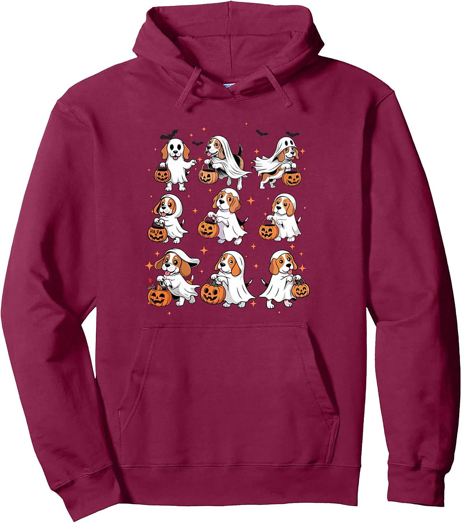 Cute Beagle Ghost Halloween Pullover Hoodie | Trick or Treat Dog Lover Gift