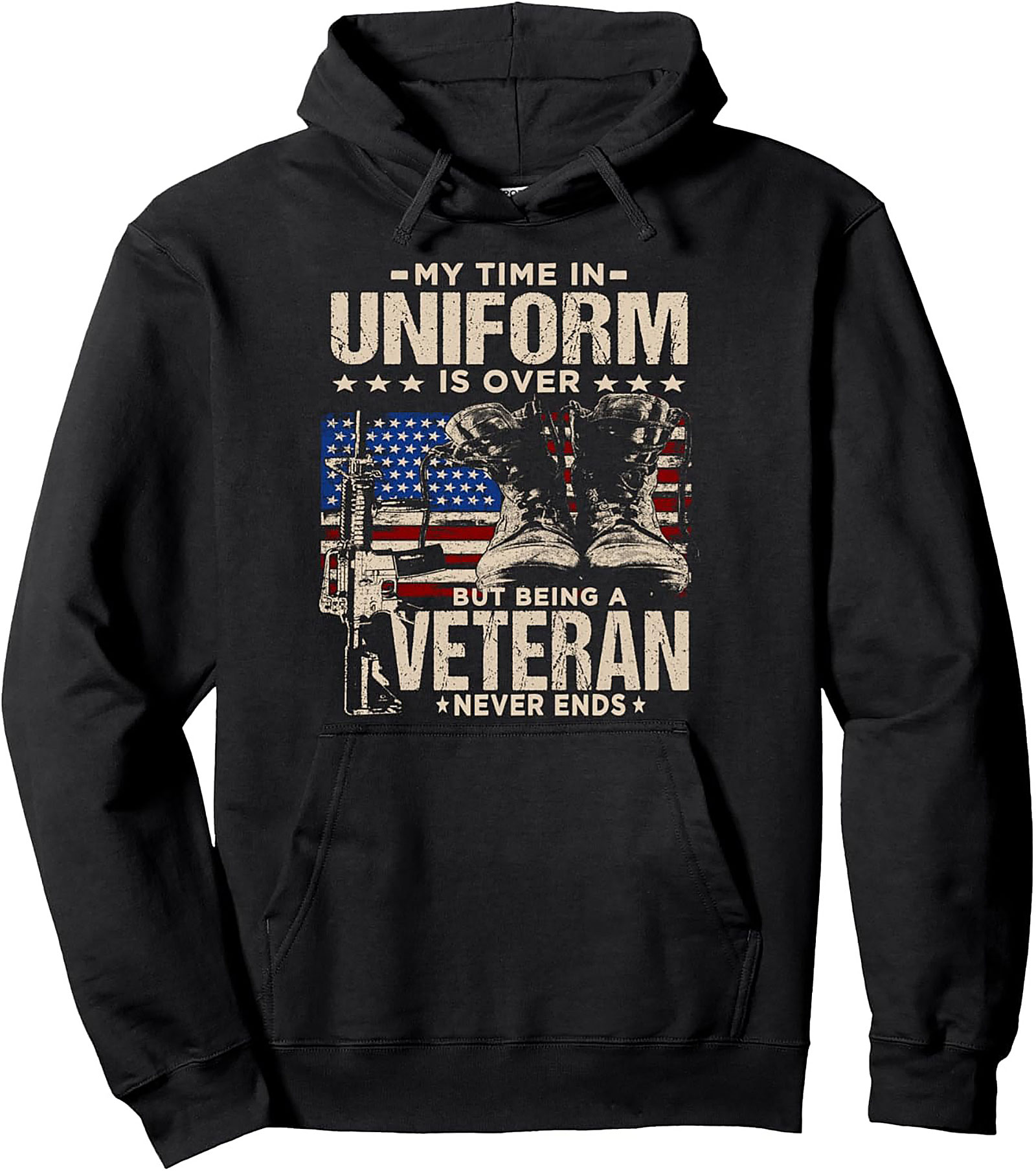 Veteran Pullover Hoodie | My Time In Uniform Is Over