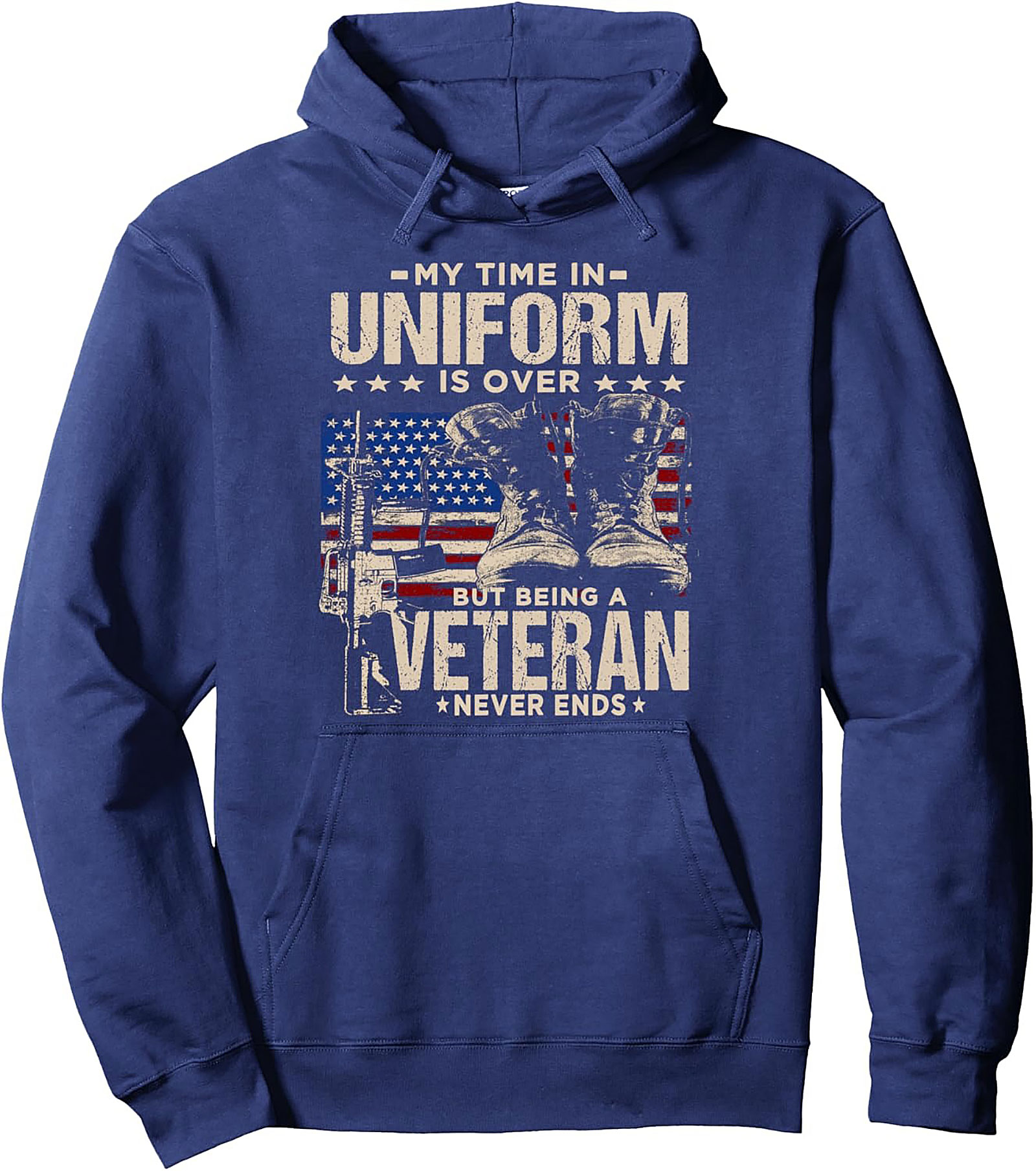 Veteran Pullover Hoodie | My Time In Uniform Is Over