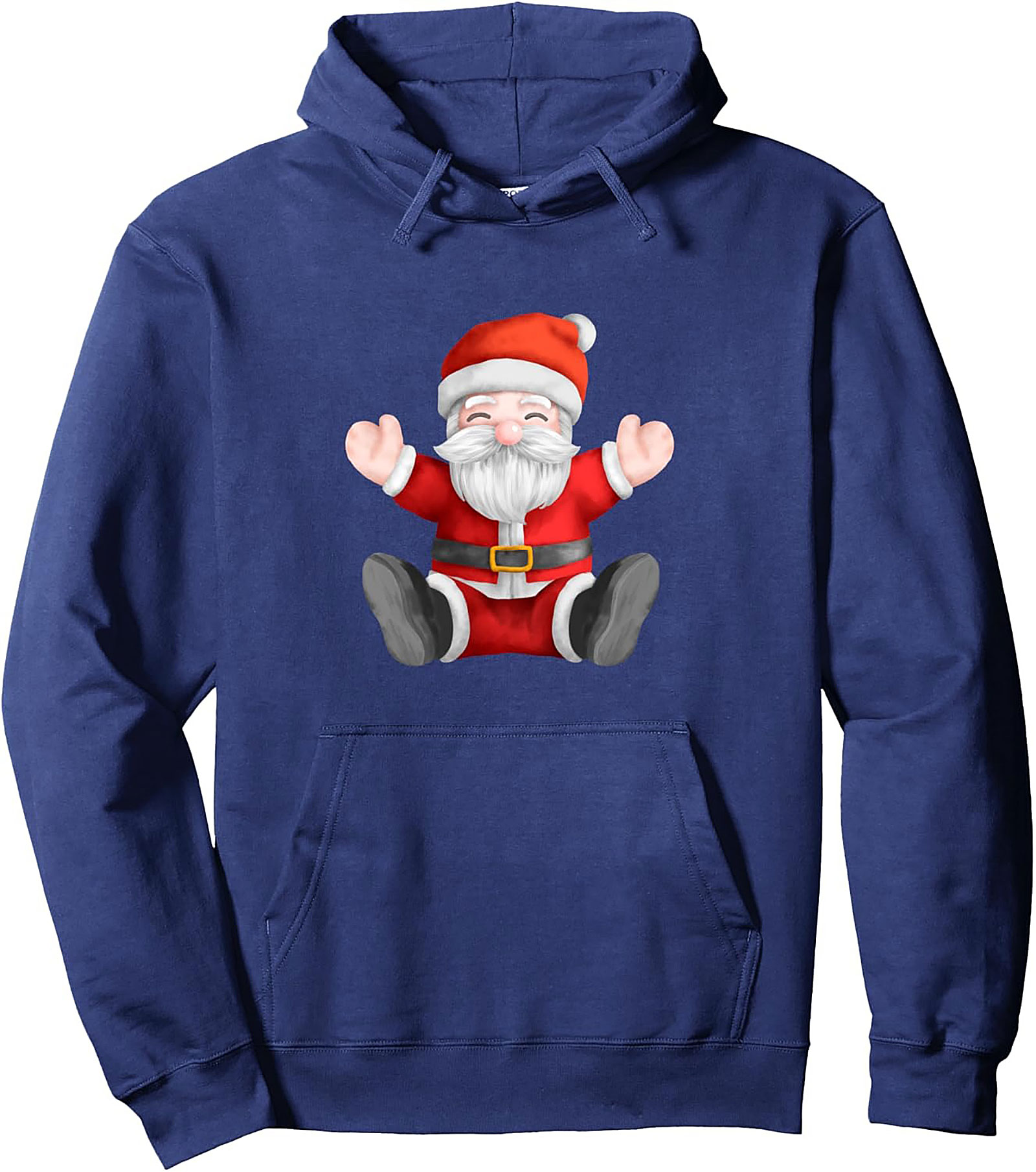 Cute Santa Graphic Hoodie Cozy Christmas Pullover