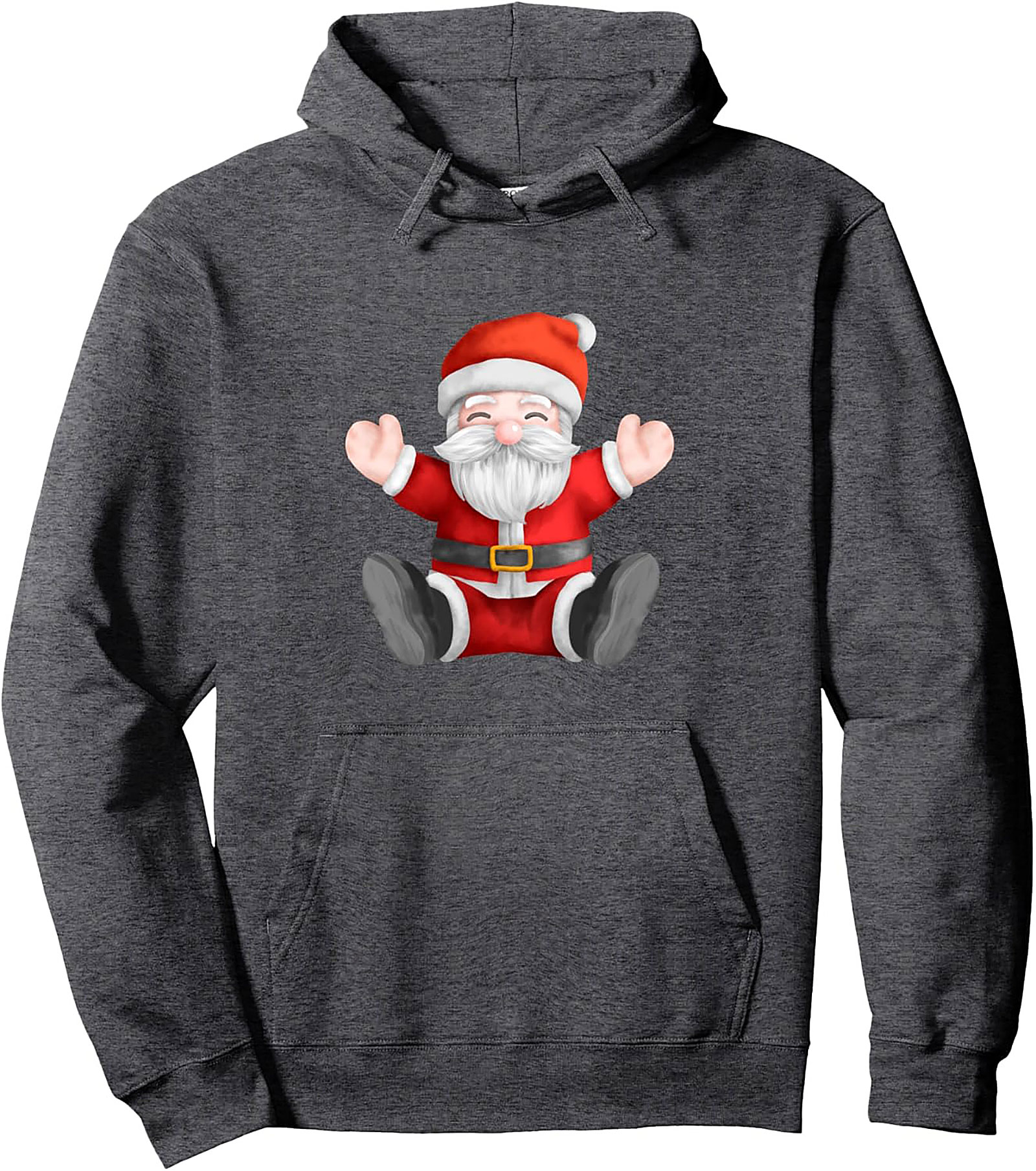 Cute Santa Graphic Hoodie Cozy Christmas Pullover