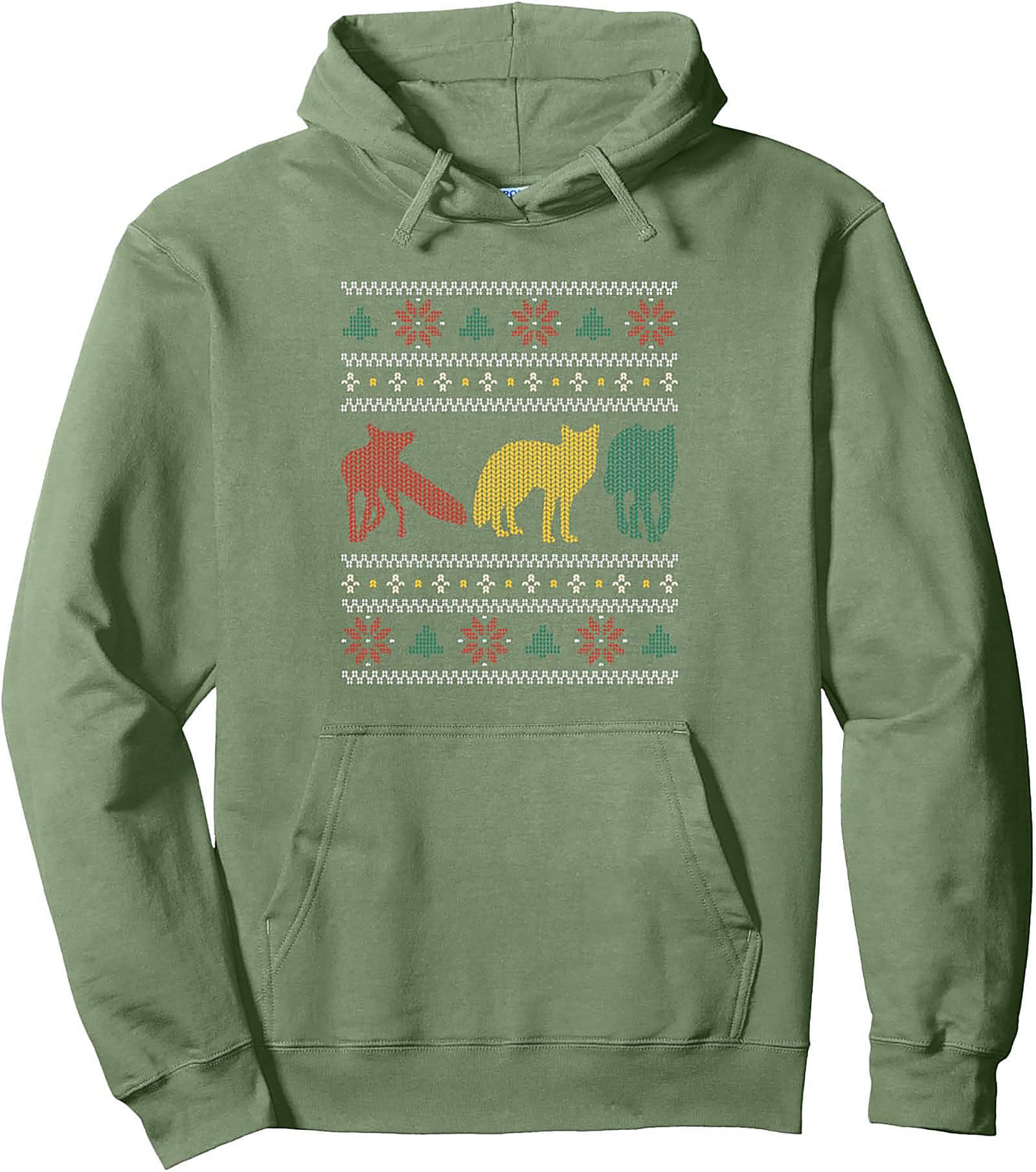 Festive Fox Ugly Pullover Hoodie