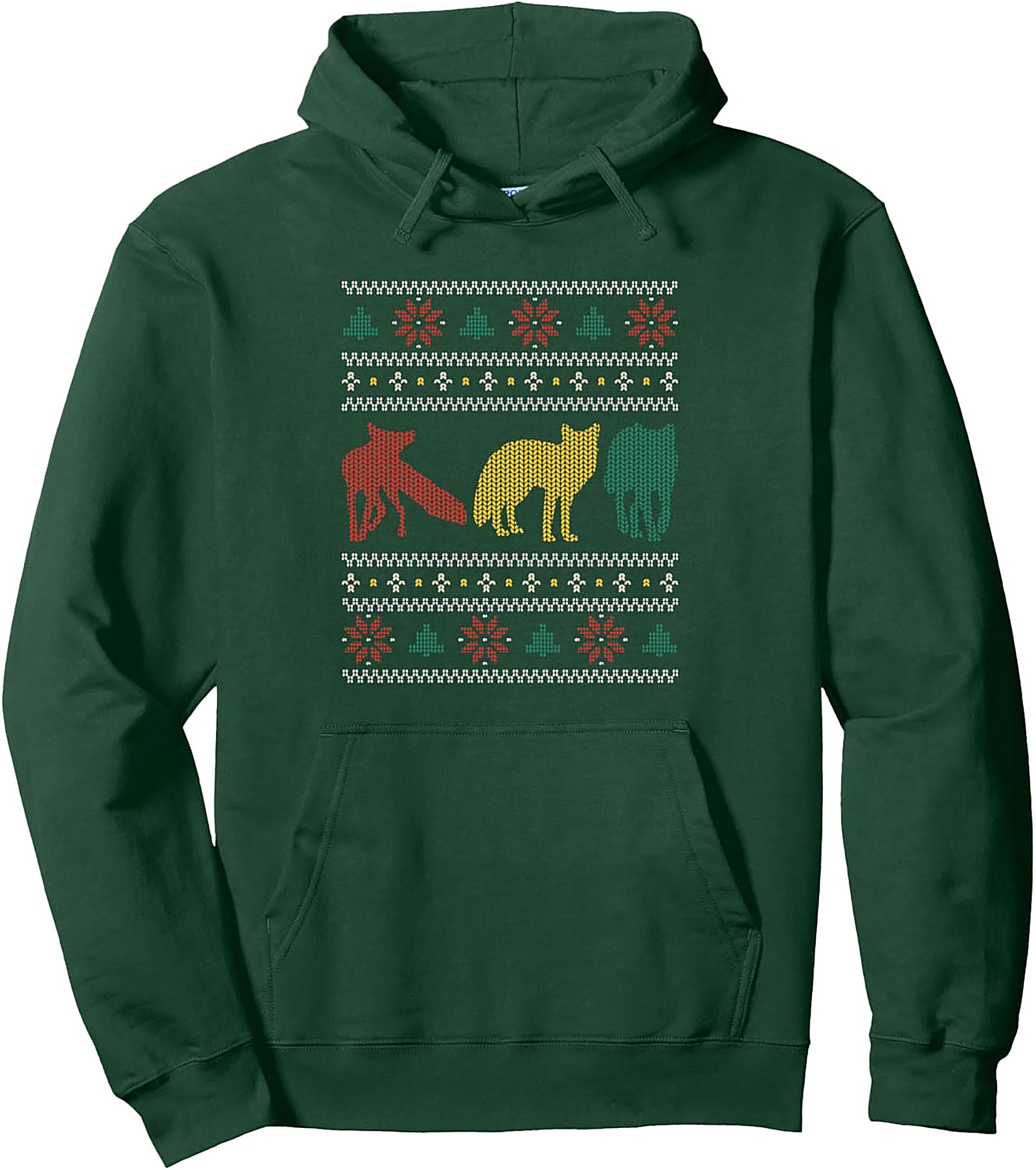 Festive Fox Ugly Pullover Hoodie