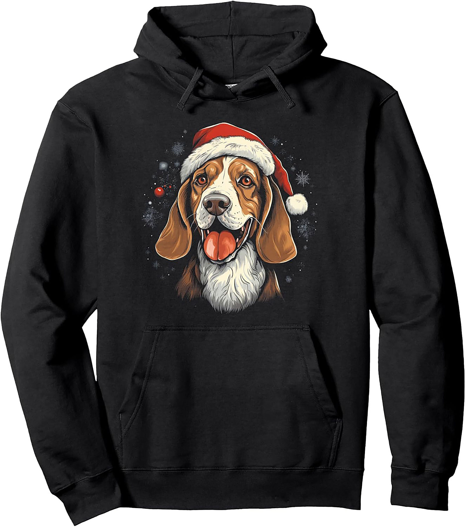 The Jolly Santa Beagle Christmas Pullover Hoodie