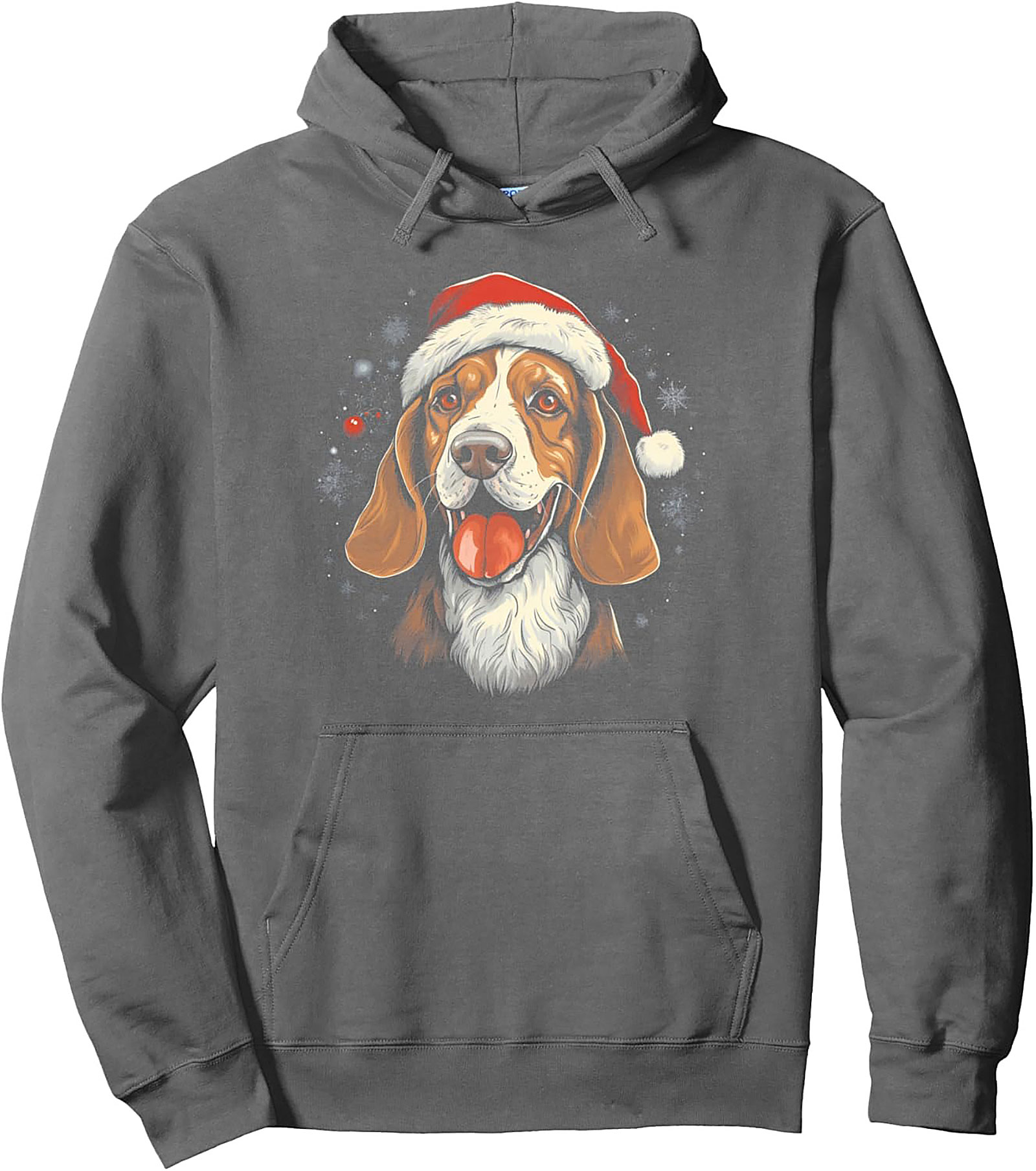 The Jolly Santa Beagle Christmas Pullover Hoodie