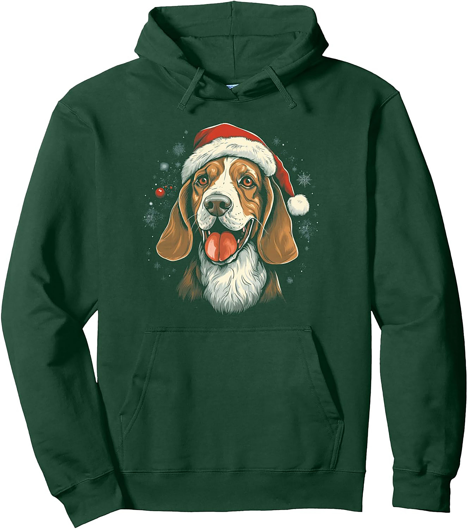 The Jolly Santa Beagle Christmas Pullover Hoodie