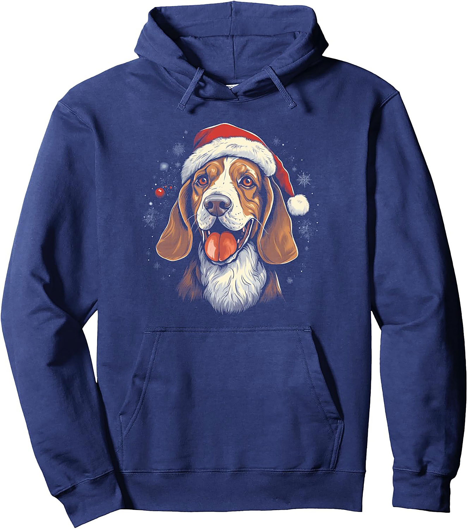The Jolly Santa Beagle Christmas Pullover Hoodie