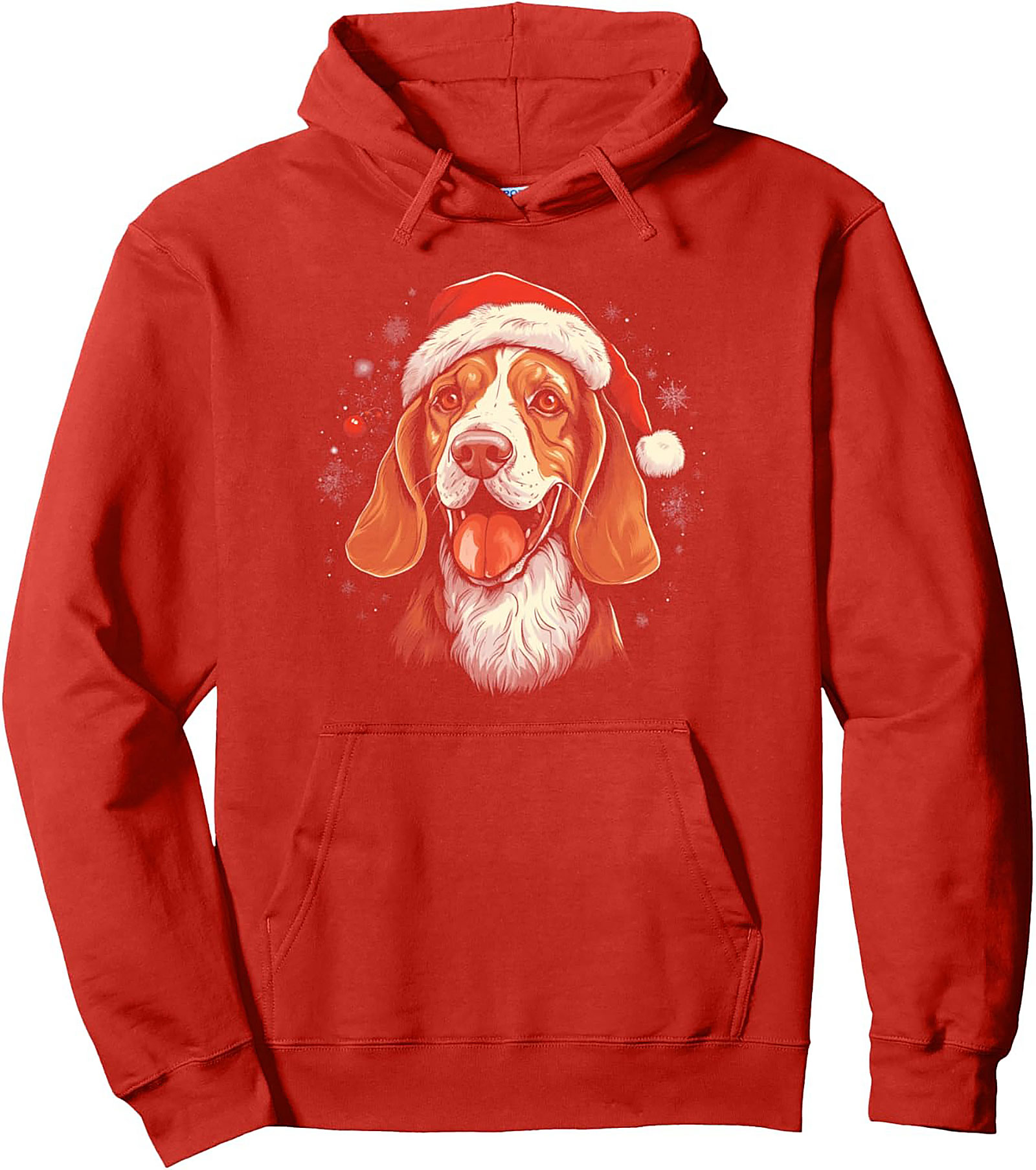 The Jolly Santa Beagle Christmas Pullover Hoodie