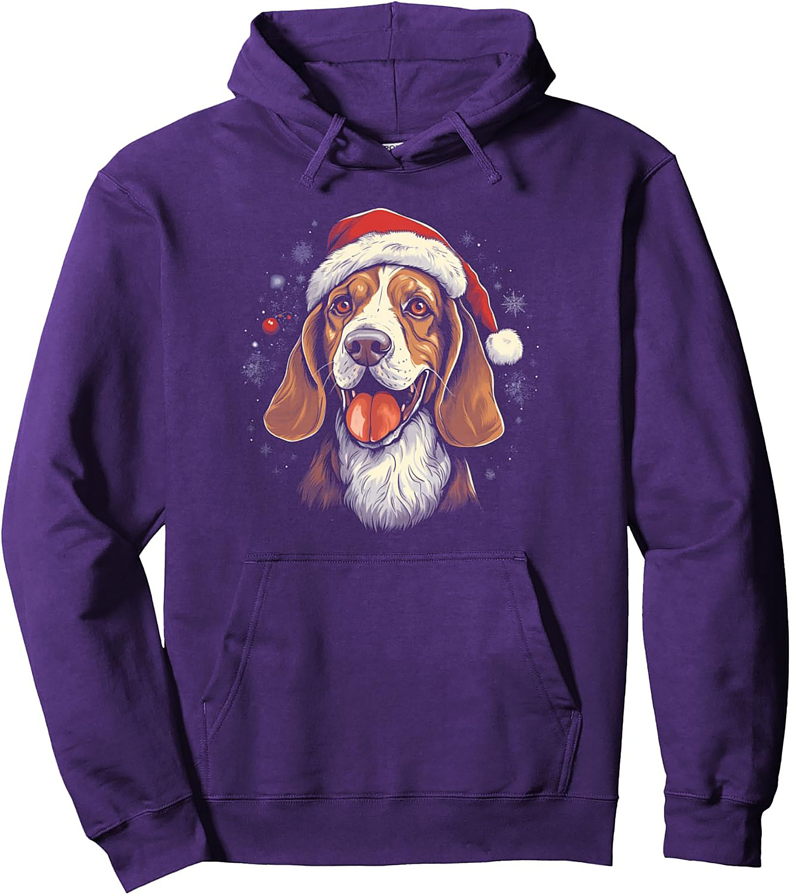 The Jolly Santa Beagle Christmas Pullover Hoodie