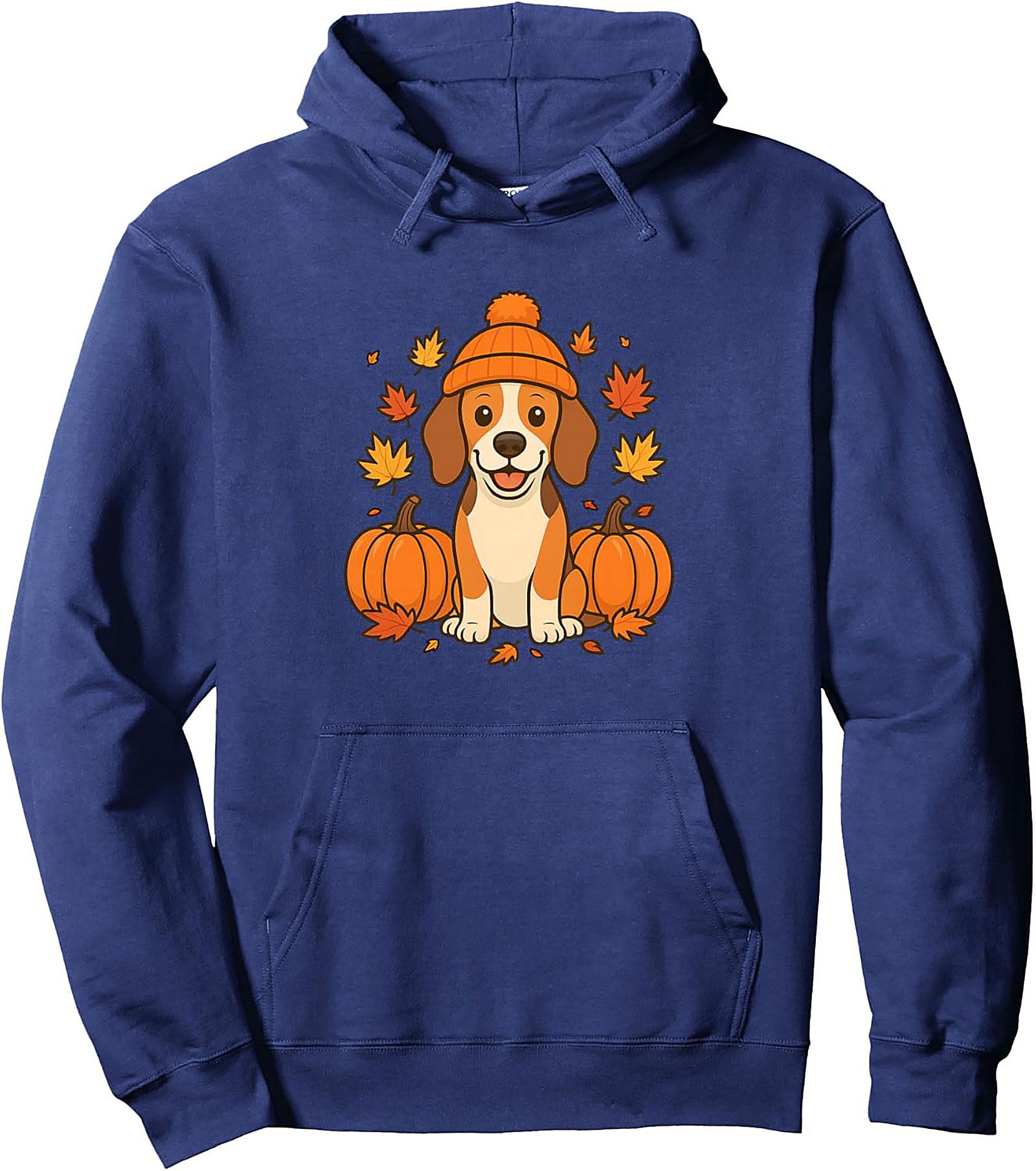 Beagle Fall Pumpkin Pullover Hoodie – Cozy Dog Lover Graphic Hoodie