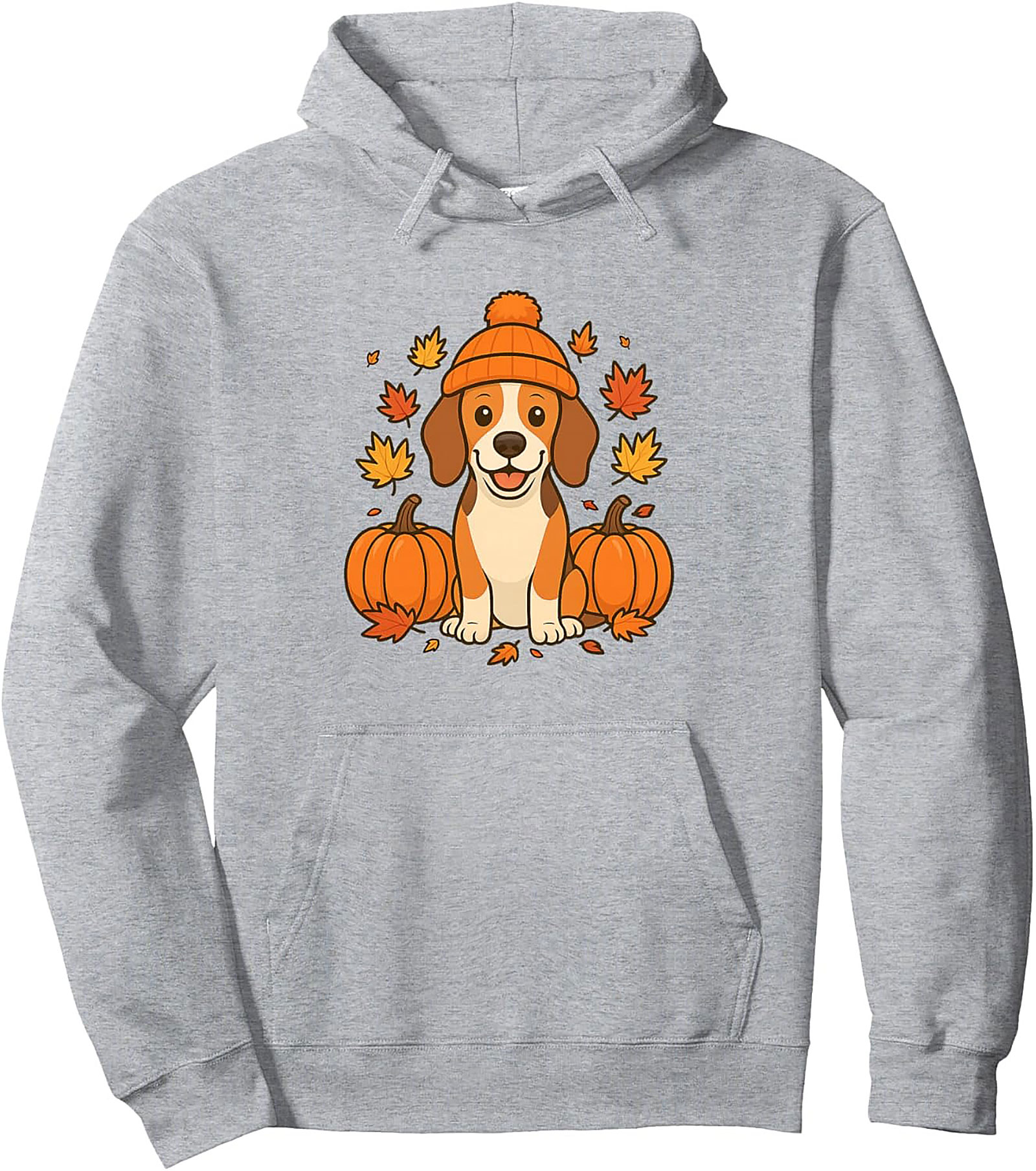 Beagle Fall Pumpkin Pullover Hoodie – Cozy Dog Lover Graphic Hoodie