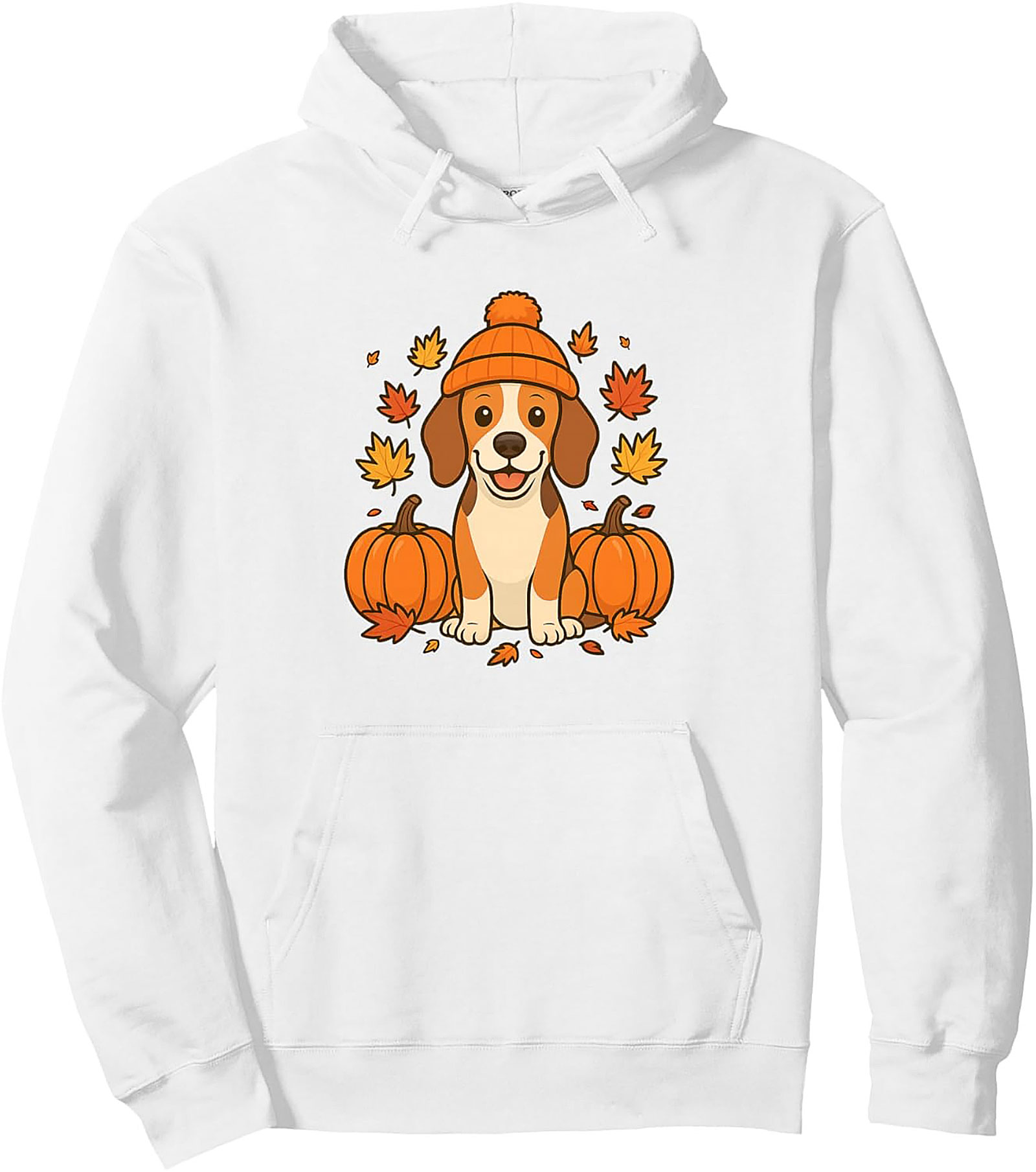 Beagle Fall Pumpkin Pullover Hoodie – Cozy Dog Lover Graphic Hoodie