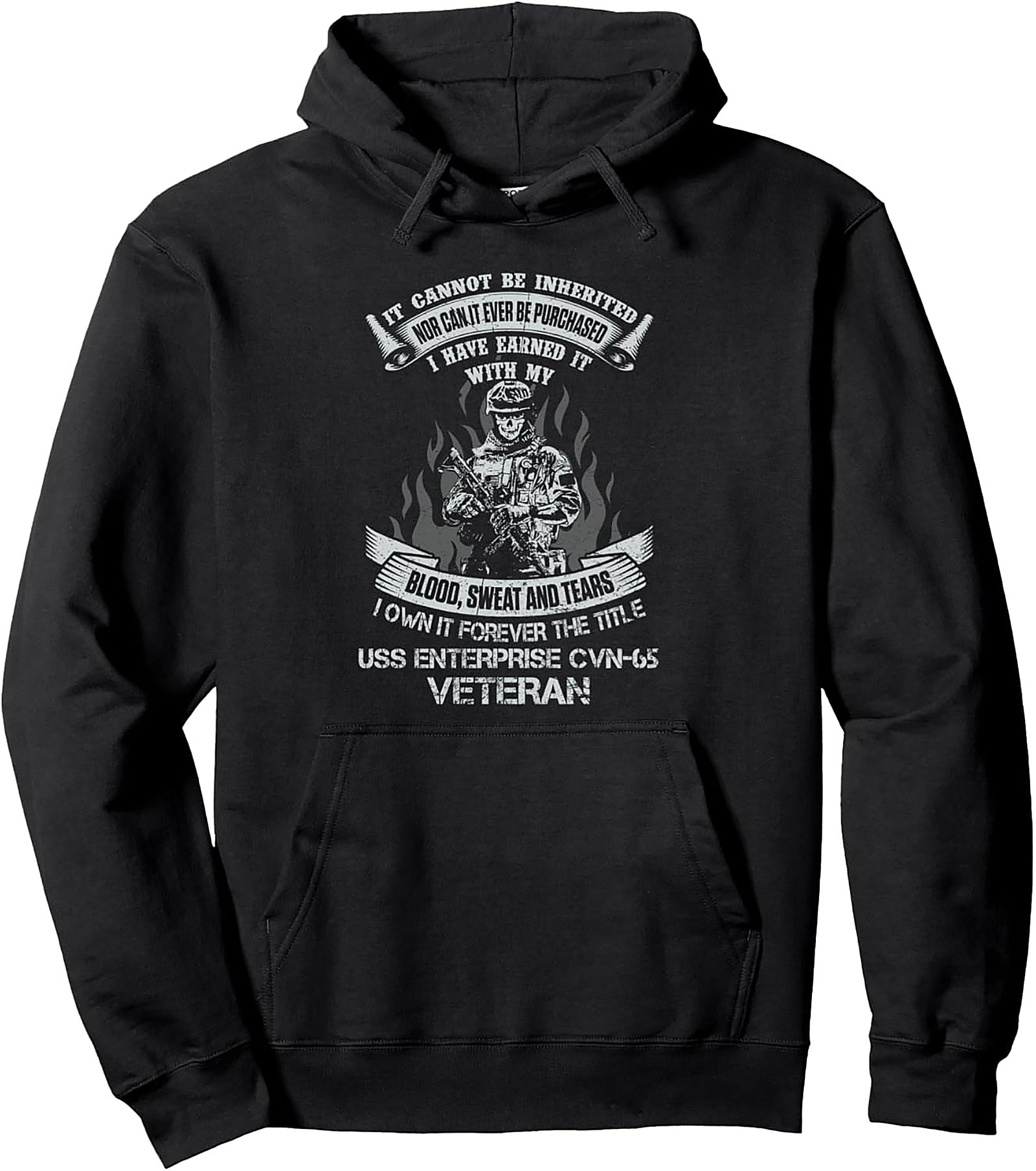 USS Enterprise CVN-65 Veteran Pullover Hoodie | Cozy Gift