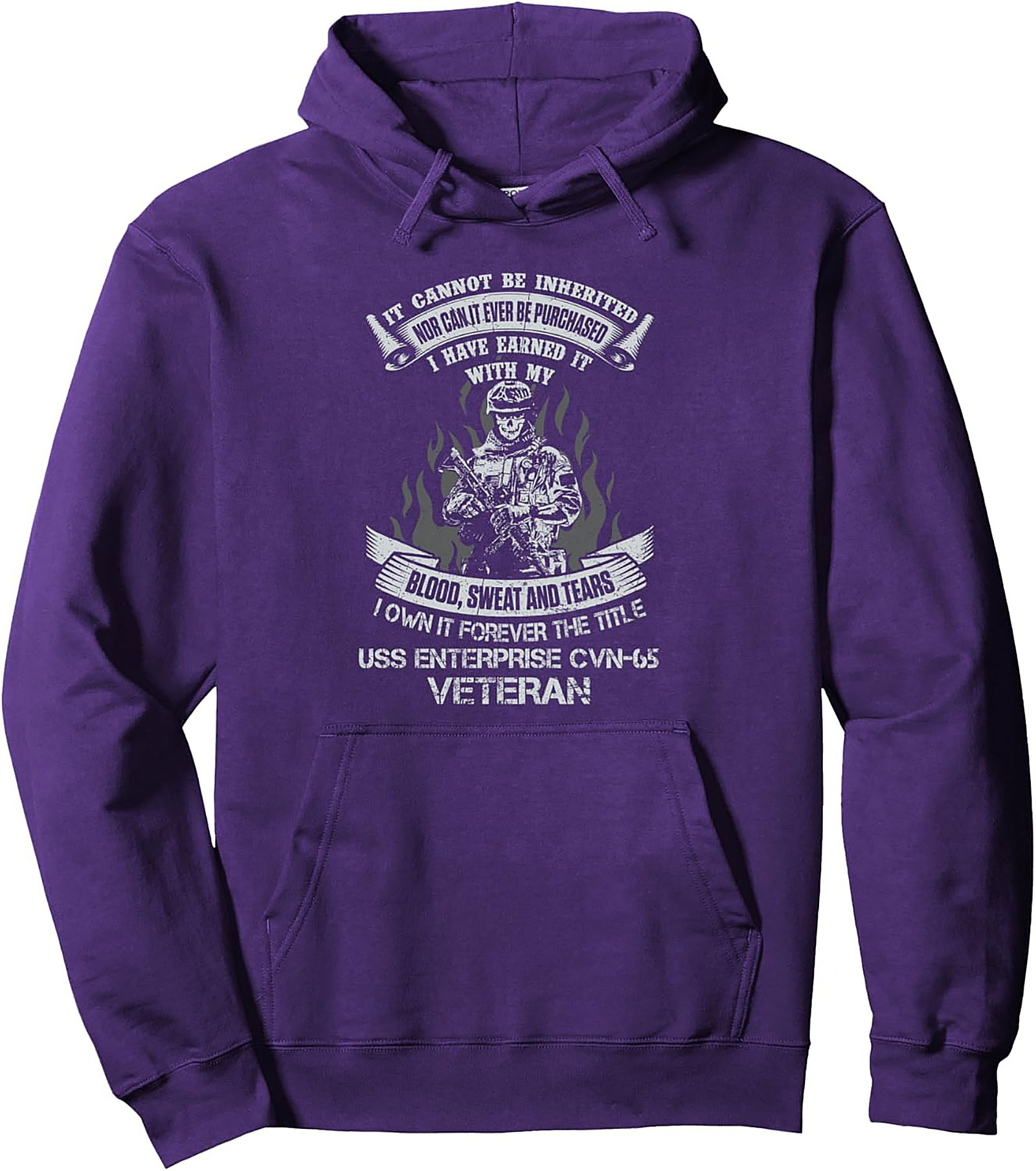 USS Enterprise CVN-65 Veteran Pullover Hoodie | Cozy Gift