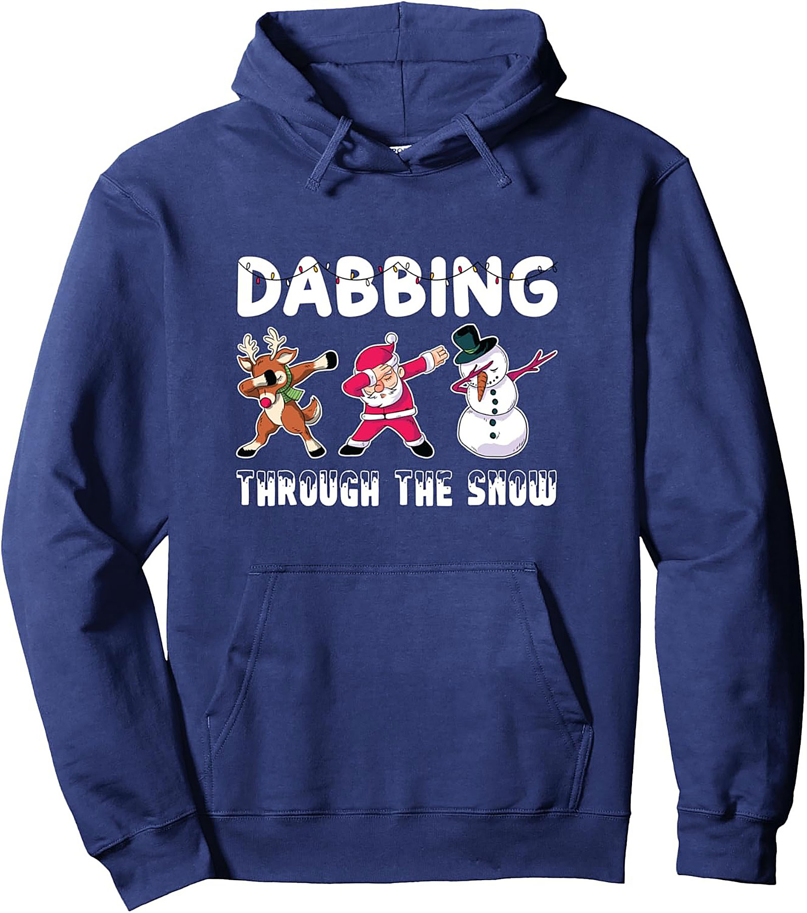Dabbing Through The Snow Funny Christmas Pullover Hoodie