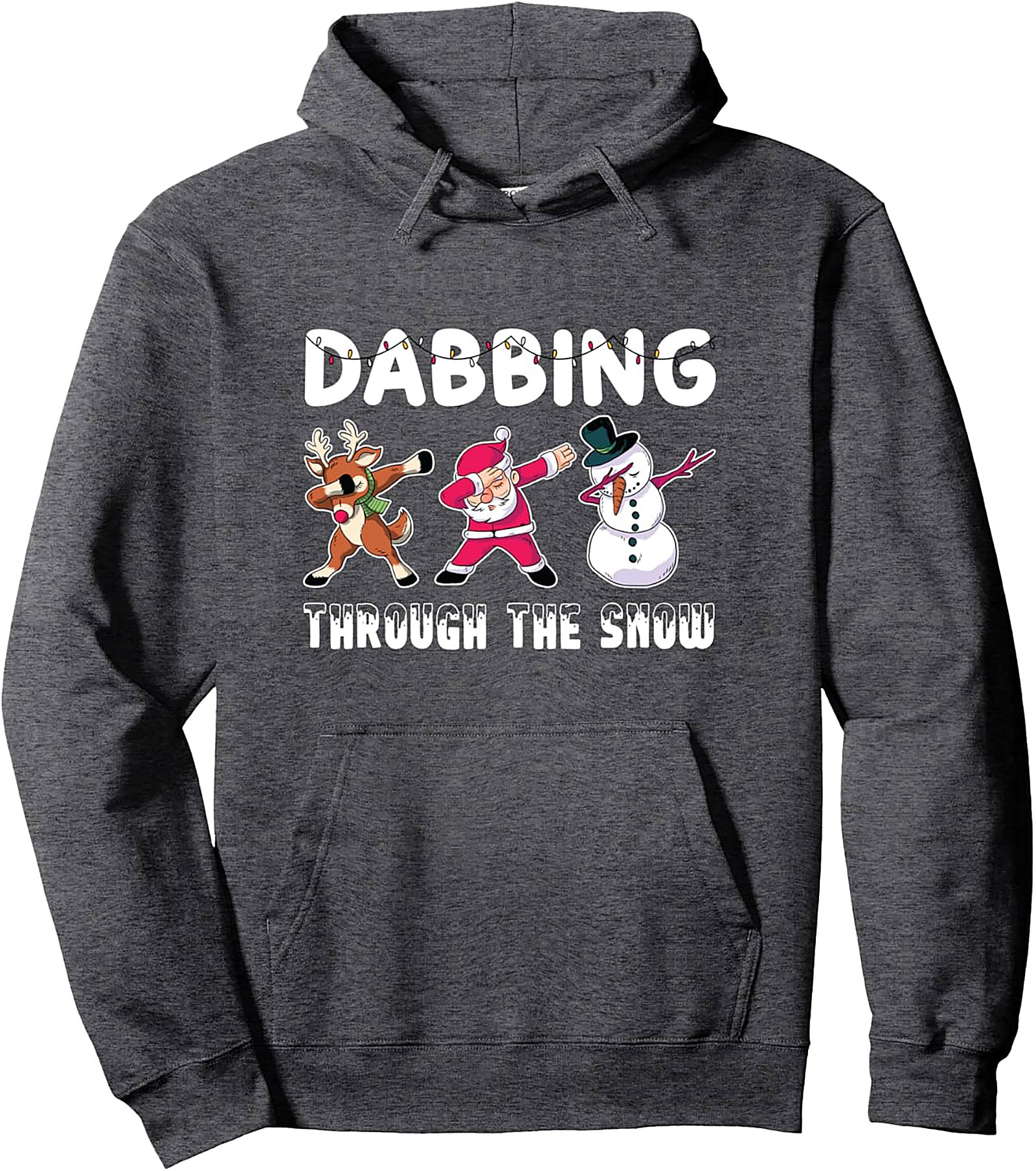 Dabbing Through The Snow Funny Christmas Pullover Hoodie