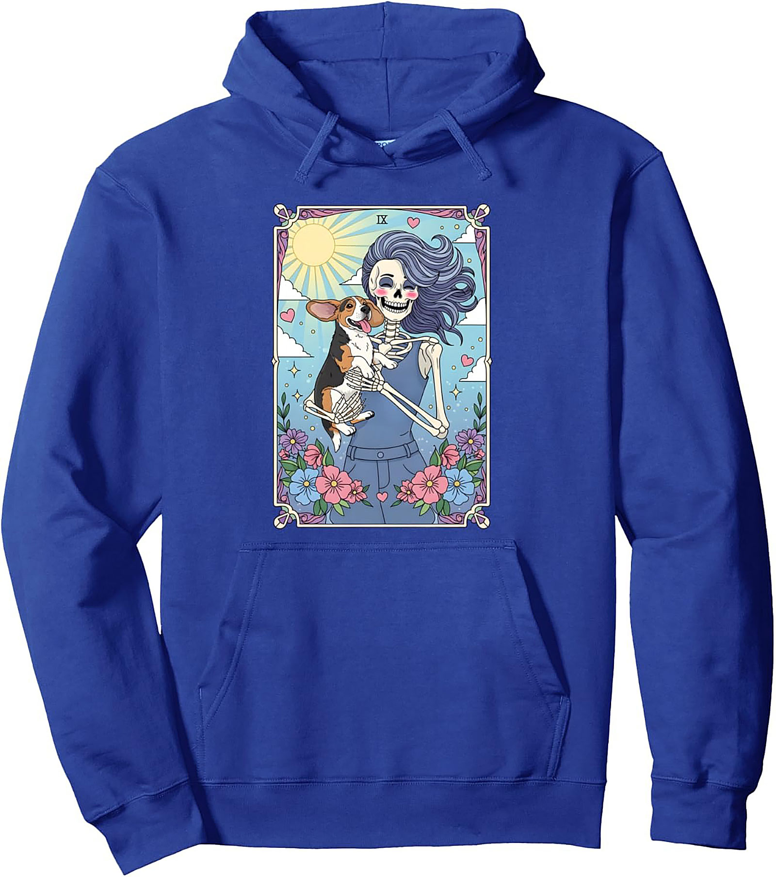 Beagle Tarot Card Pullover Hoodie: The Dog Lover’s Sun Card