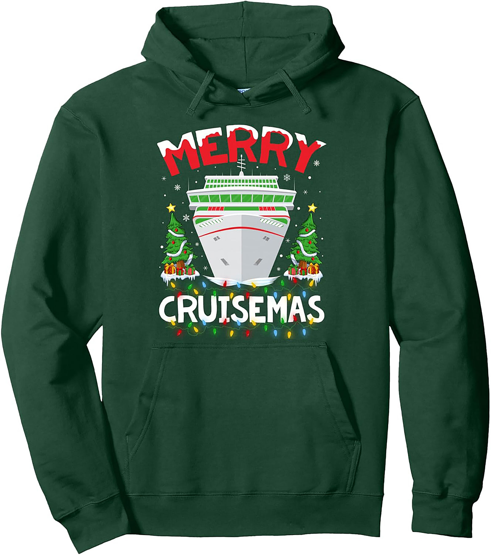 Merry Cruisemas Graphic Hoodie Christmas Cruise Pullover
