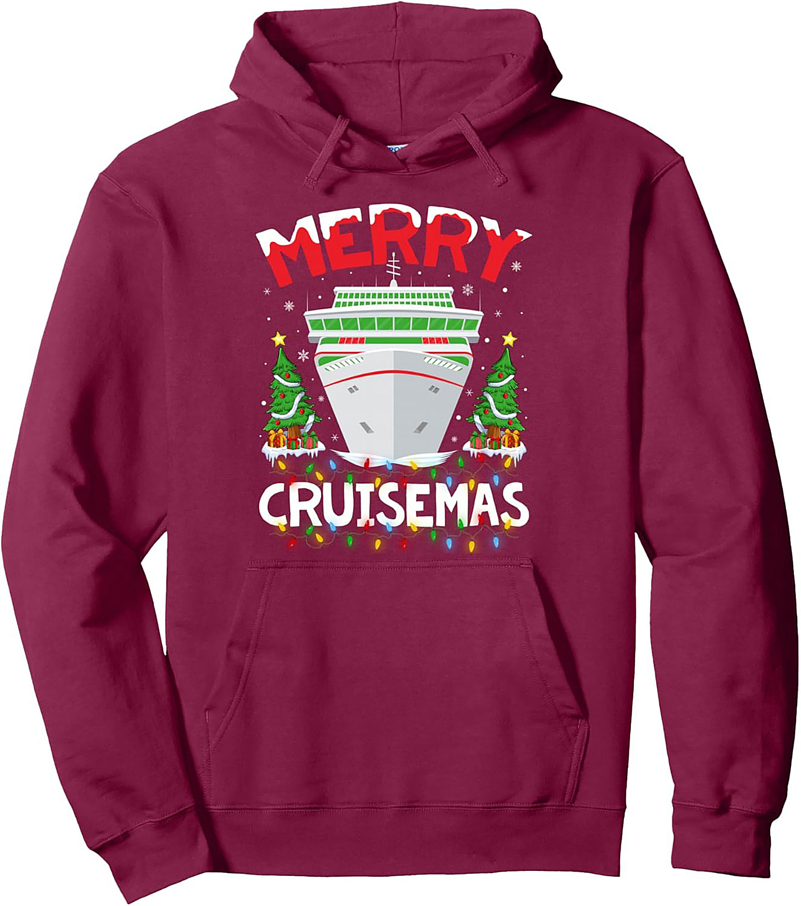 Merry Cruisemas Graphic Hoodie Christmas Cruise Pullover