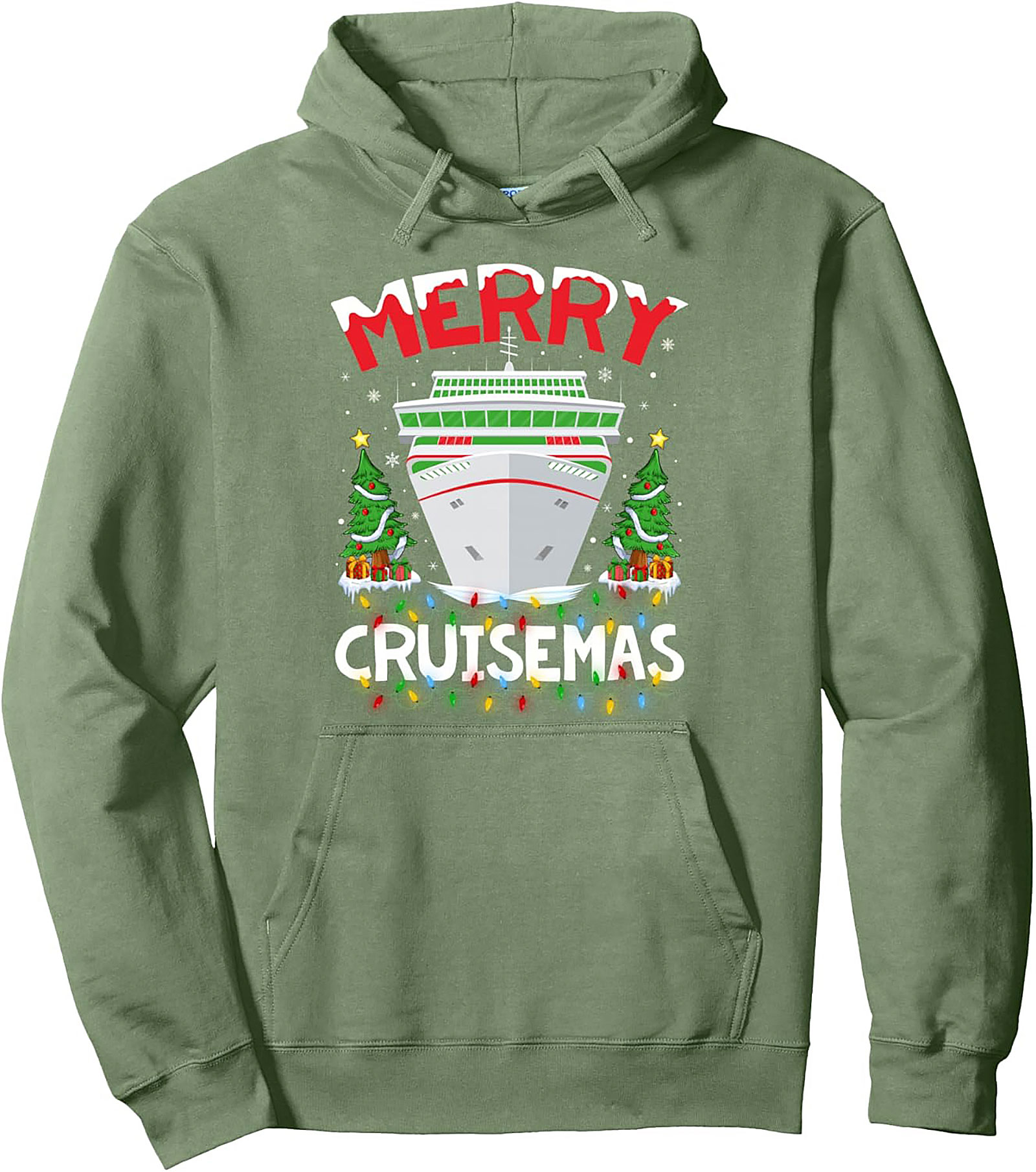 Merry Cruisemas Graphic Hoodie Christmas Cruise Pullover