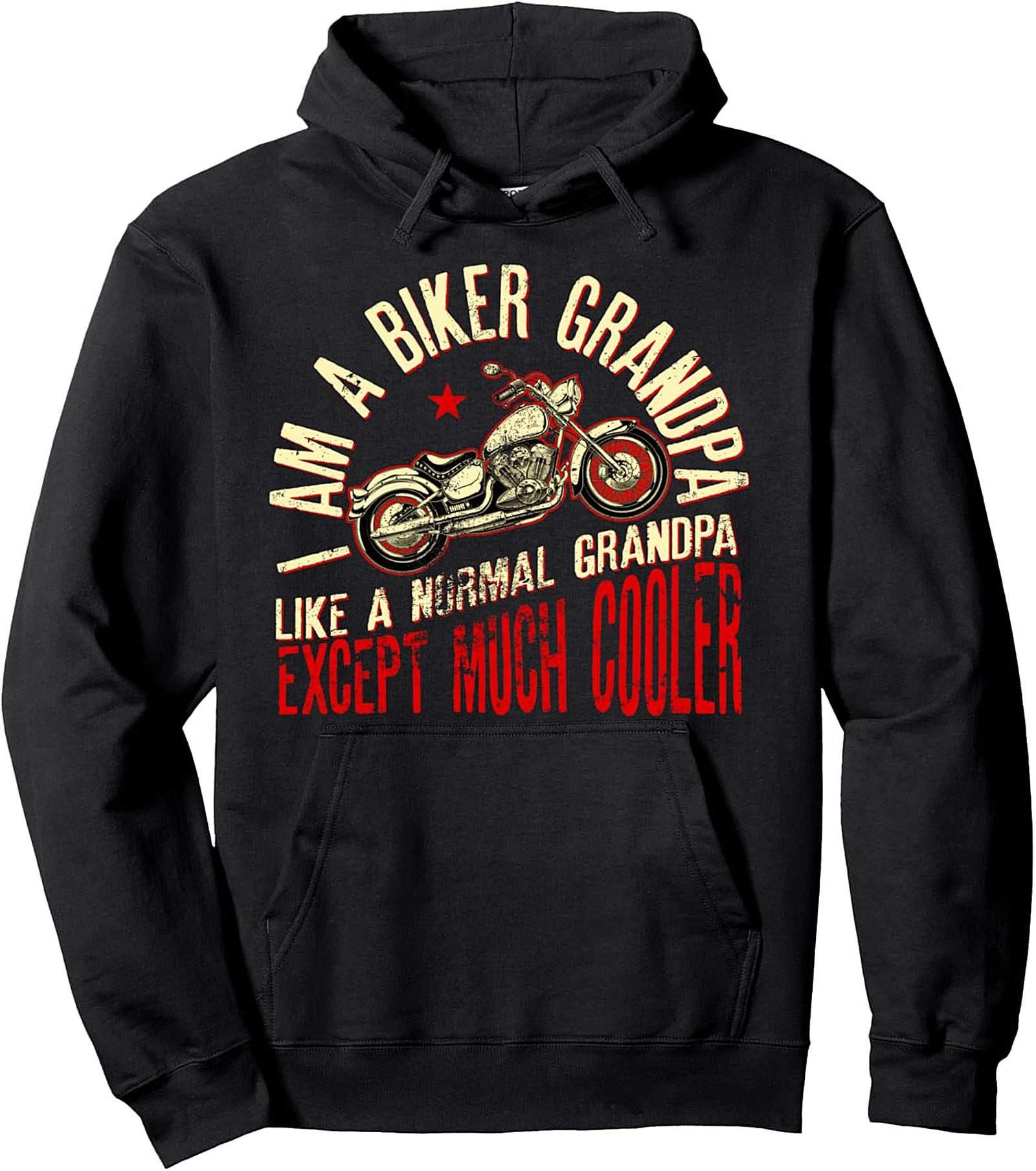 Cool Biker Grandpa Pullover Hoodie Motorcycle Gift