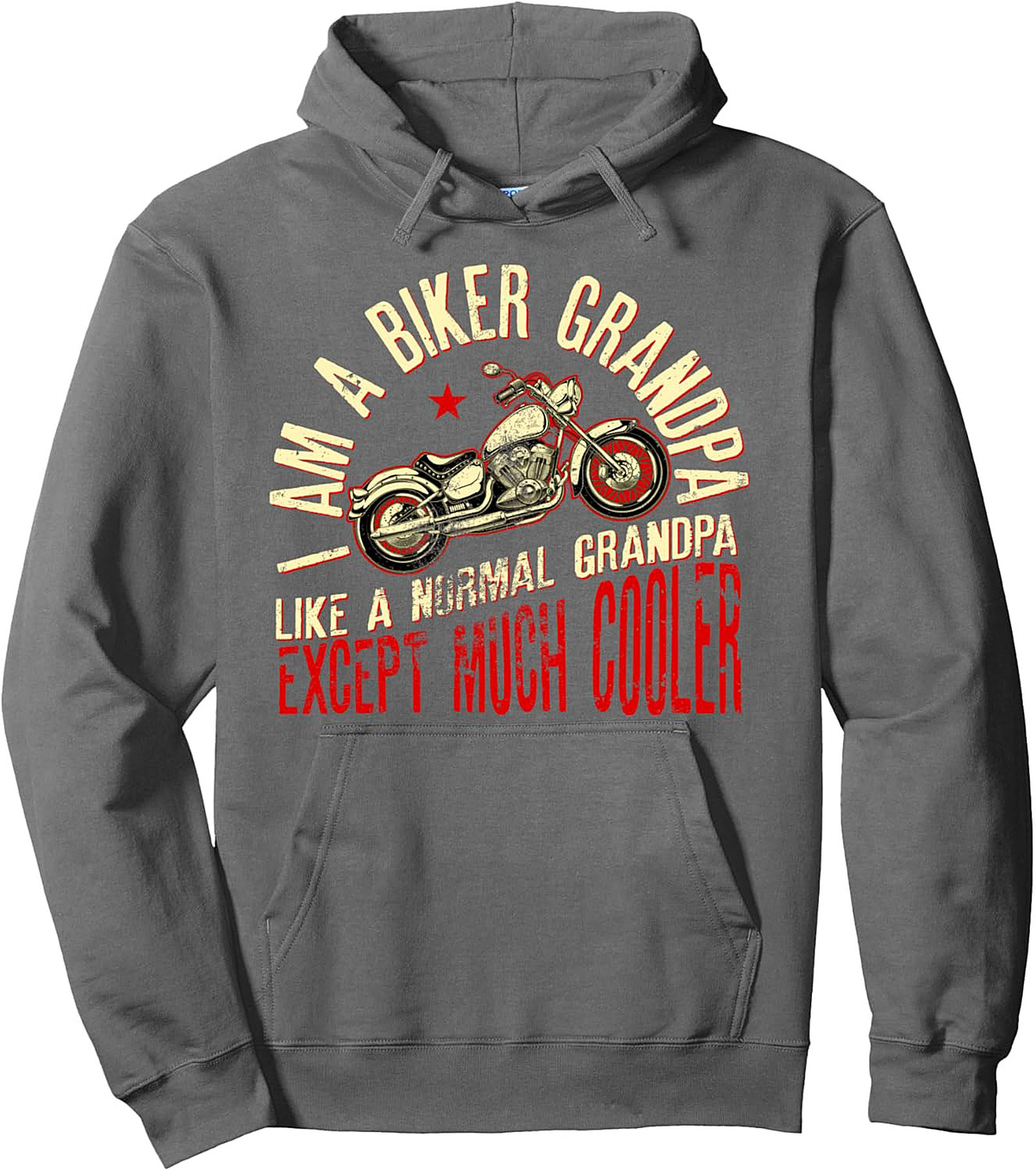 Cool Biker Grandpa Pullover Hoodie Motorcycle Gift