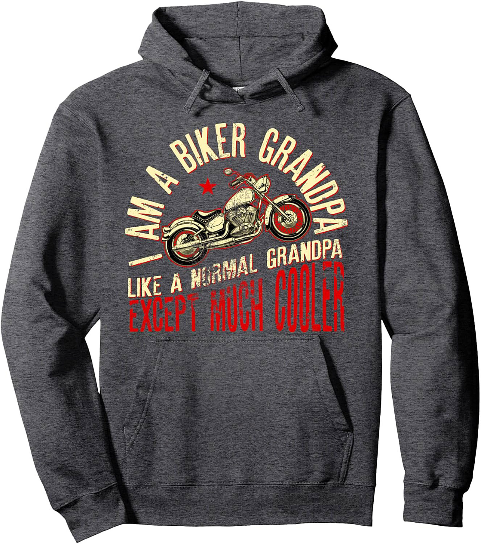 Cool Biker Grandpa Pullover Hoodie Motorcycle Gift