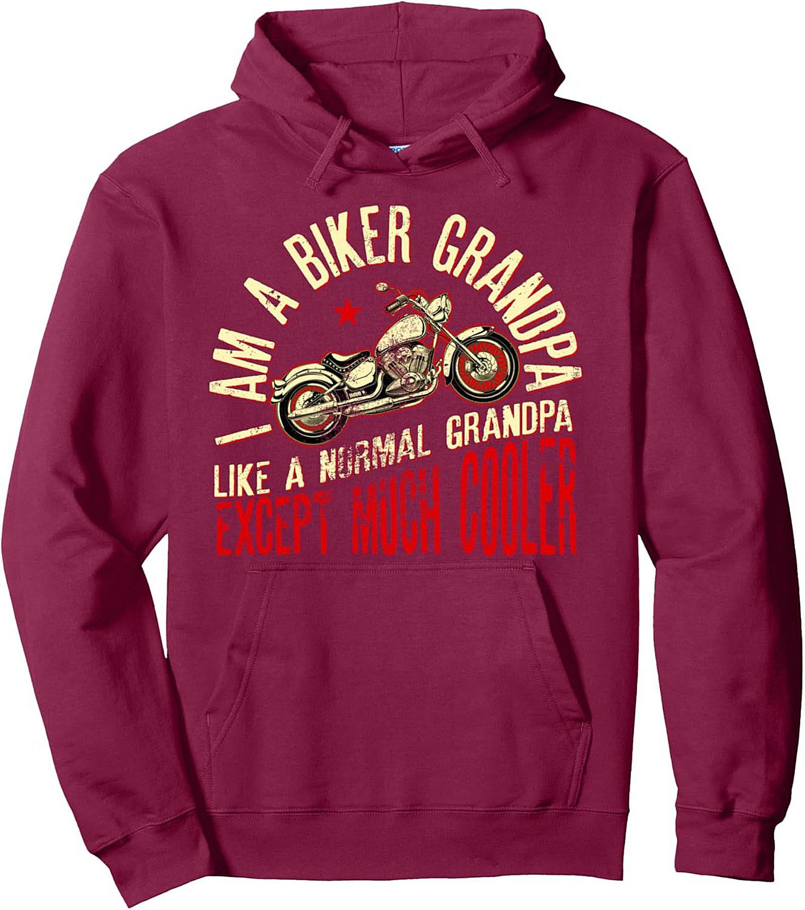 Cool Biker Grandpa Pullover Hoodie Motorcycle Gift