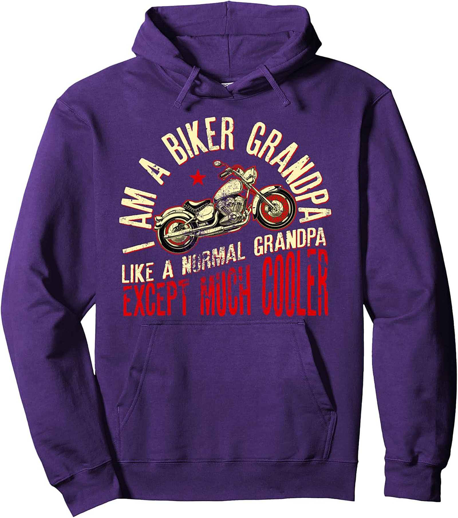 Cool Biker Grandpa Pullover Hoodie Motorcycle Gift