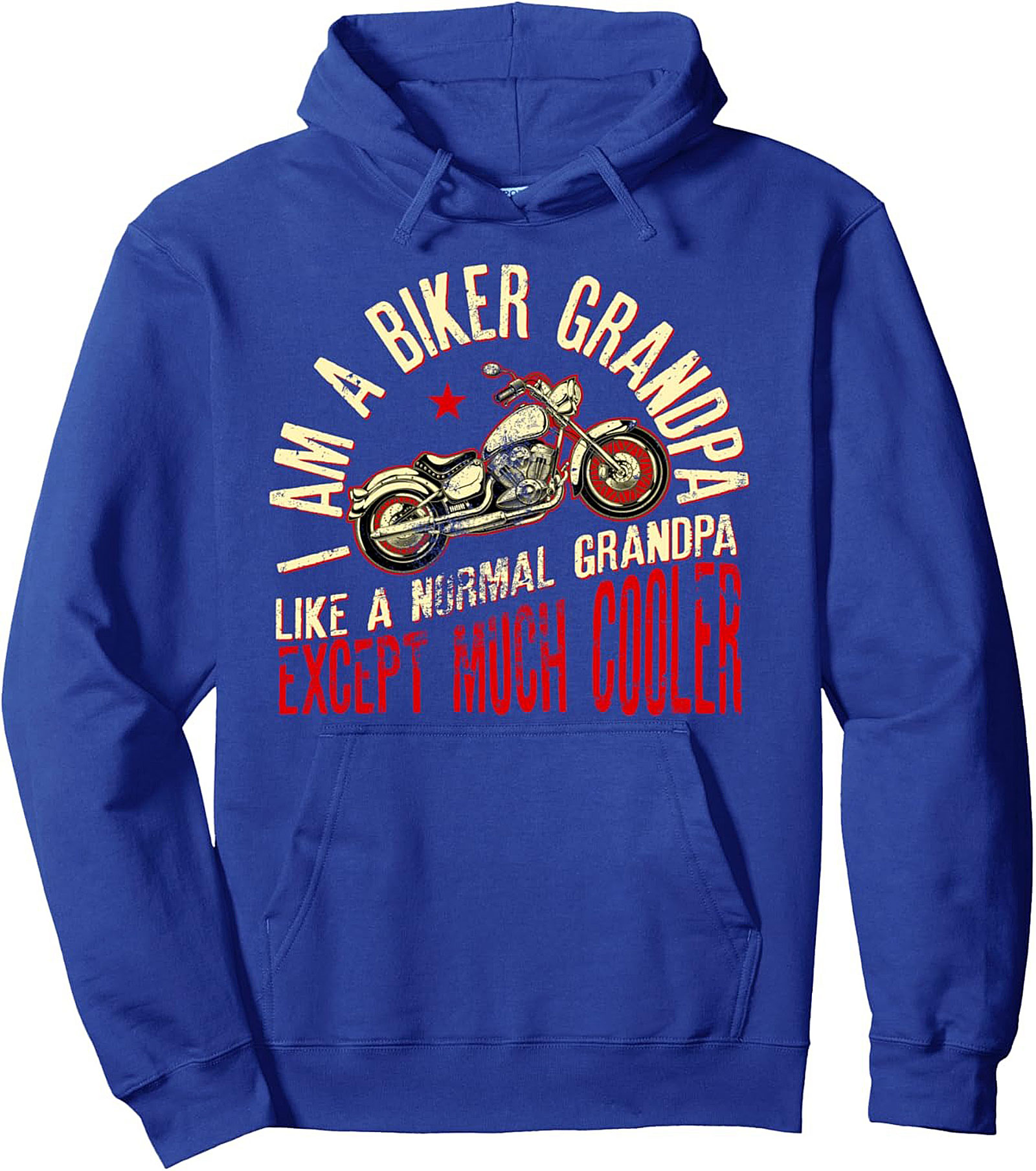 Cool Biker Grandpa Pullover Hoodie Motorcycle Gift