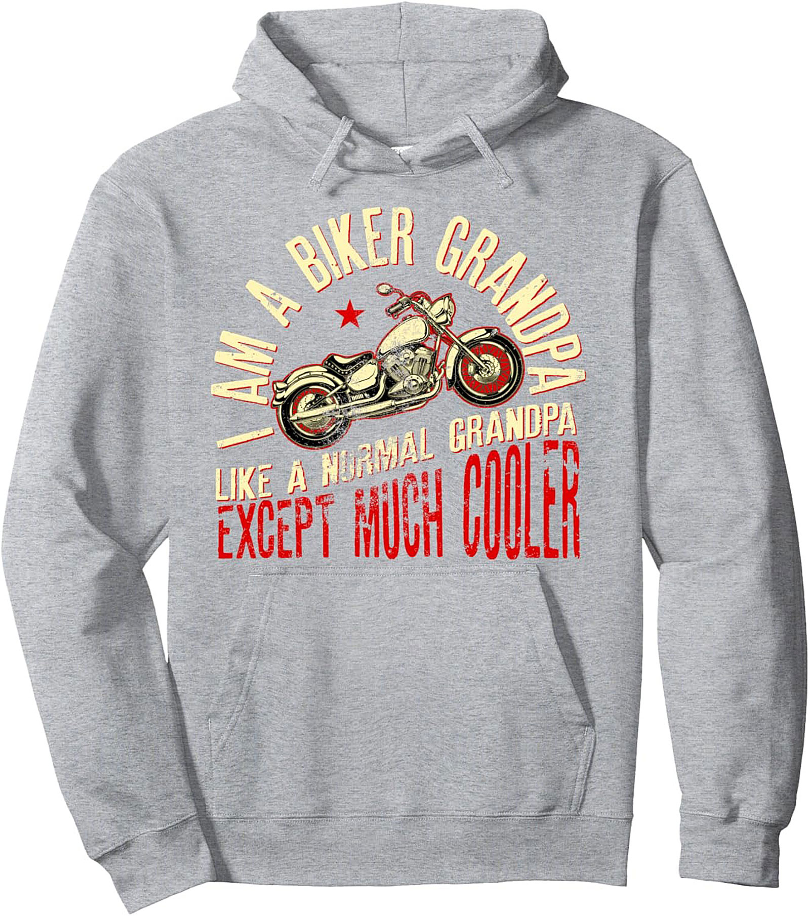 Cool Biker Grandpa Pullover Hoodie Motorcycle Gift