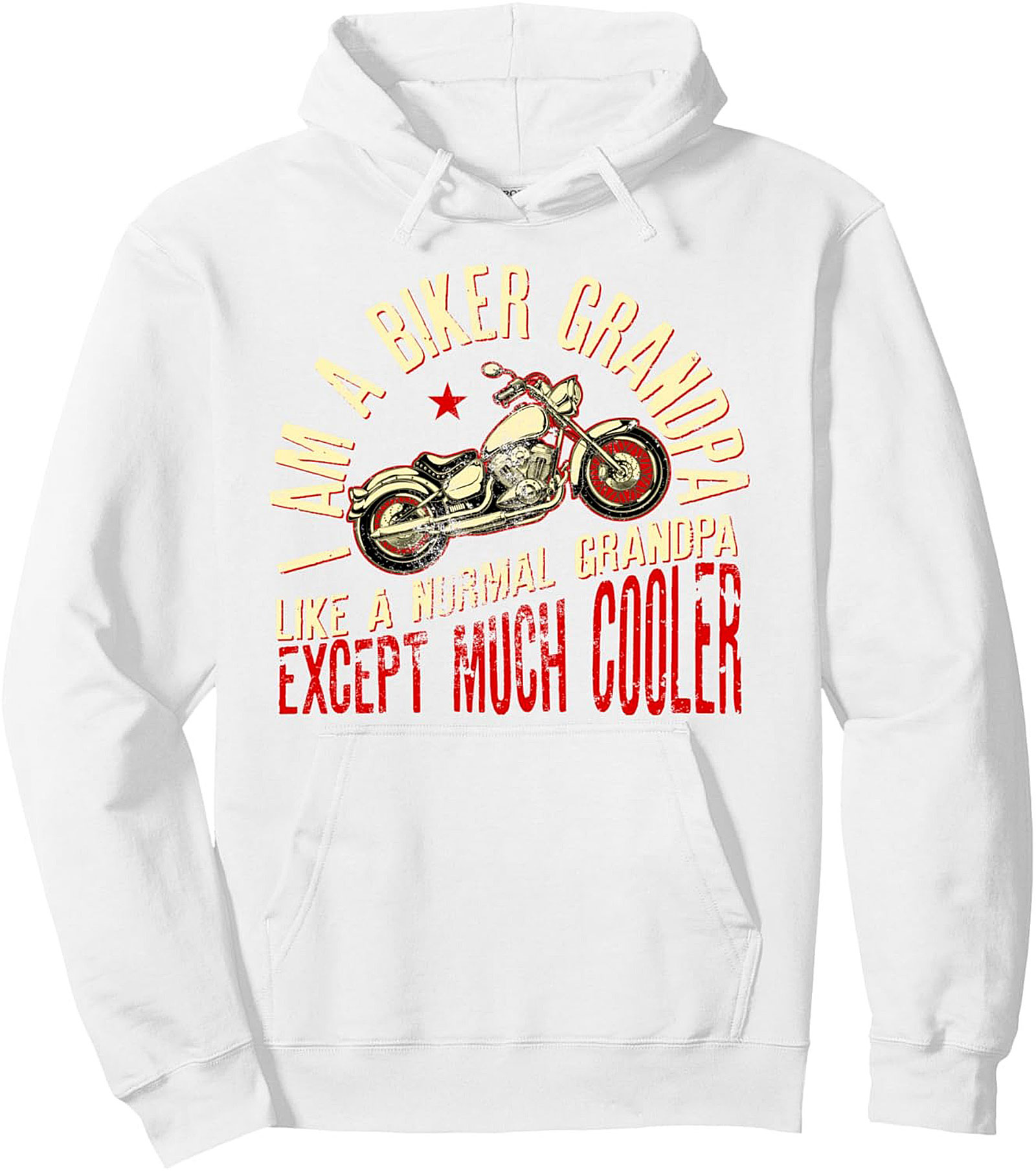 Cool Biker Grandpa Pullover Hoodie Motorcycle Gift