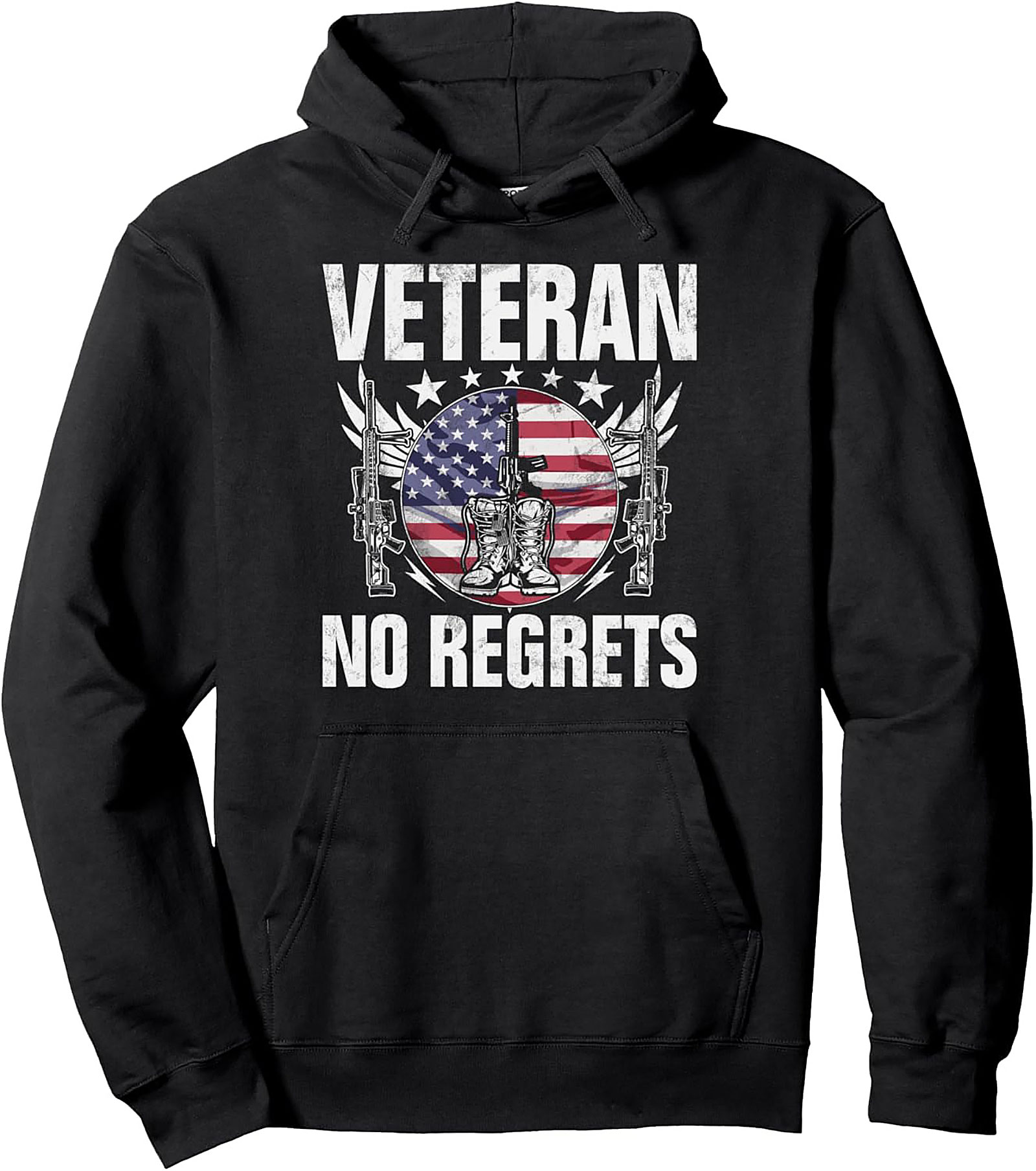 Veteran No Regrets Pullover Hoodie | Patriotic Gift Idea