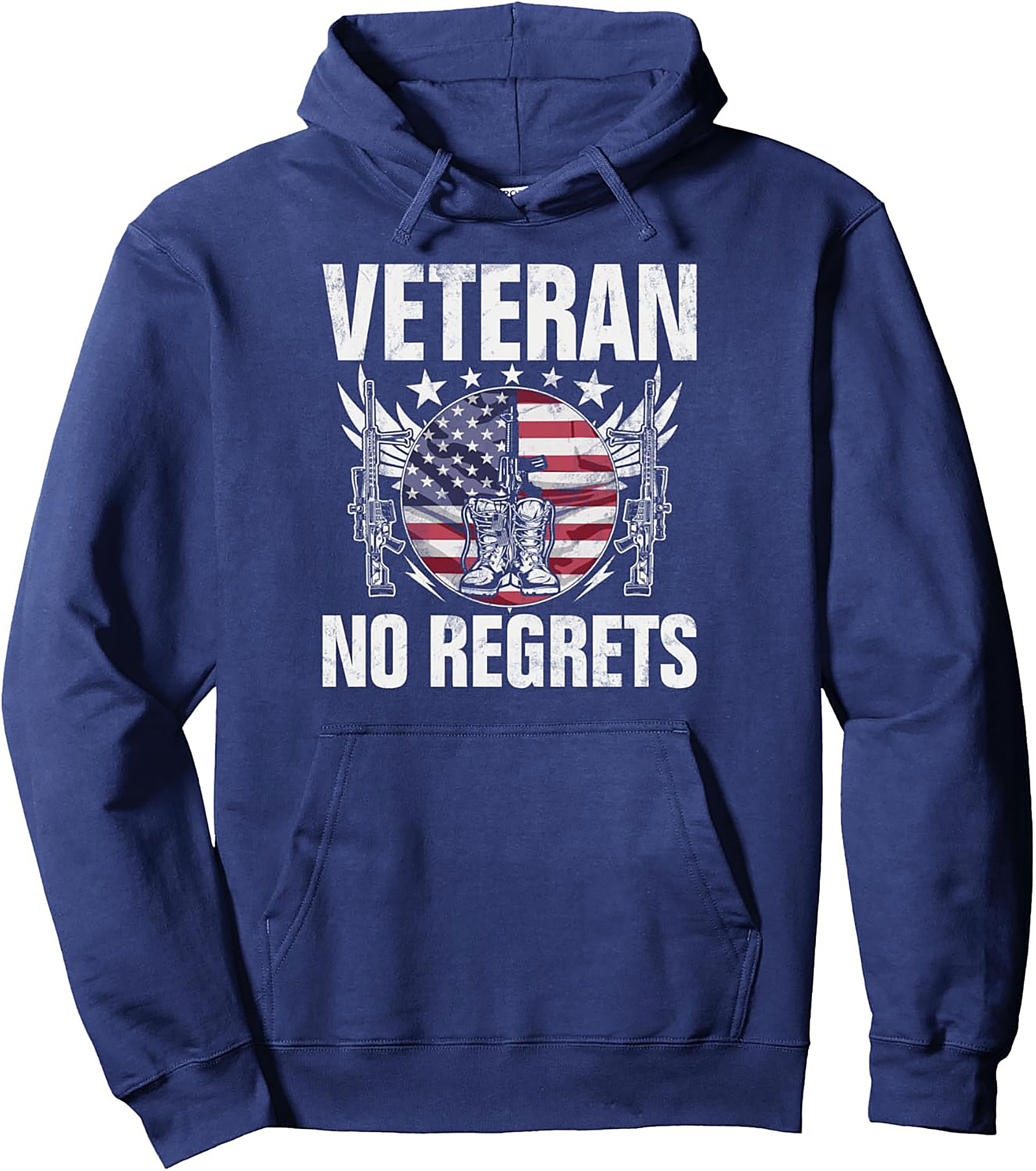 Veteran No Regrets Pullover Hoodie | Patriotic Gift Idea