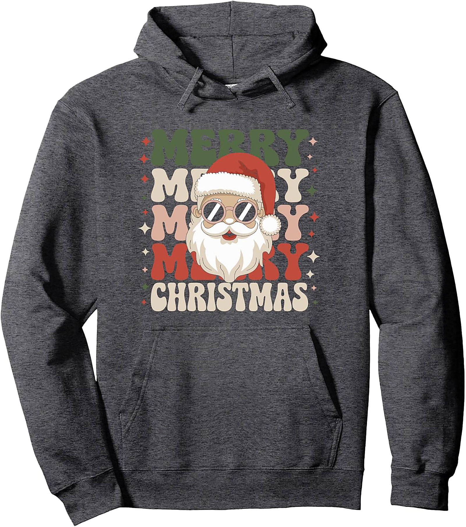 Groovy Santa Pullover Hoodie Retro Christmas Graphic