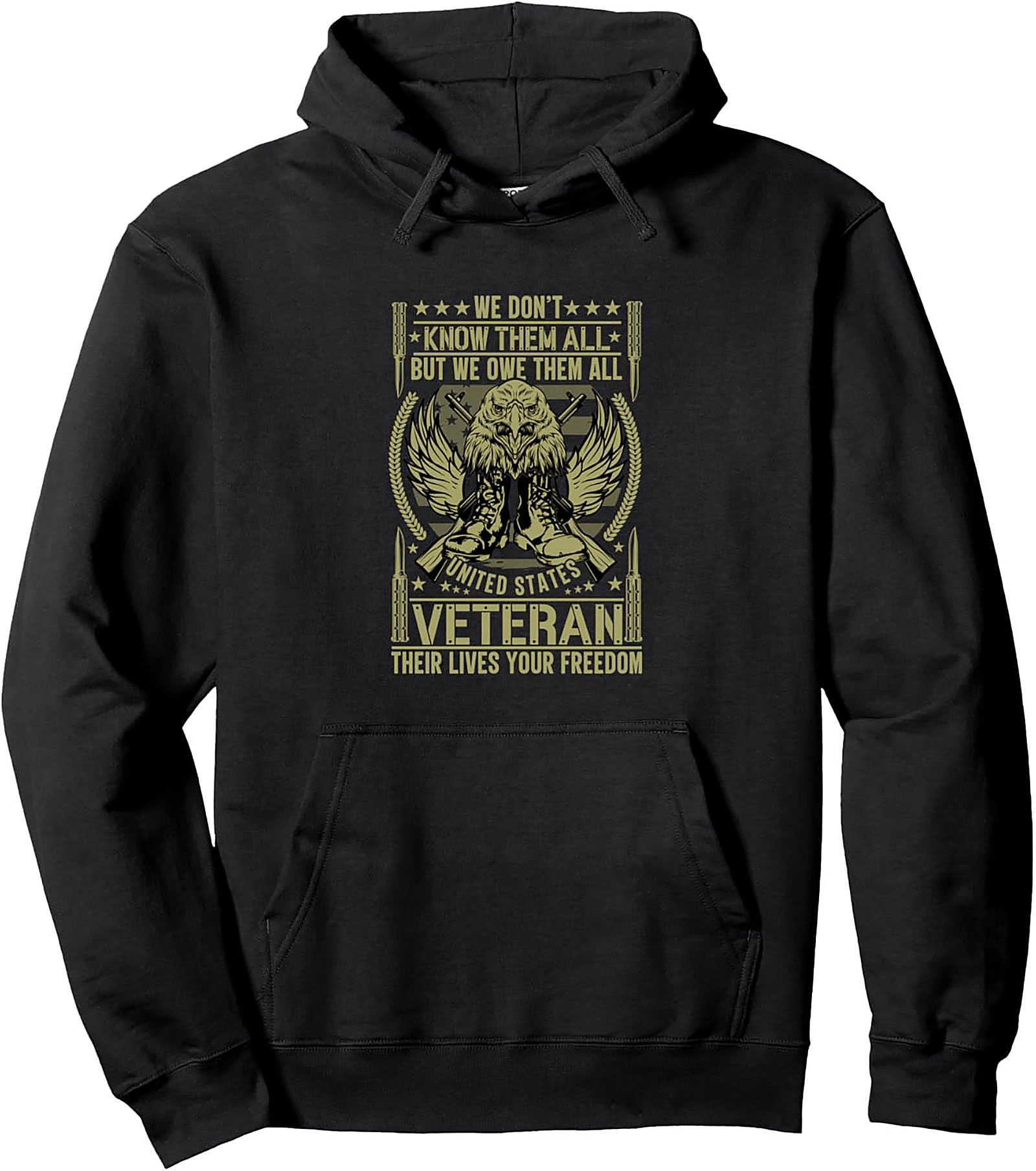 US Veteran Pullover Hoodie | We Owe Them All Graphic